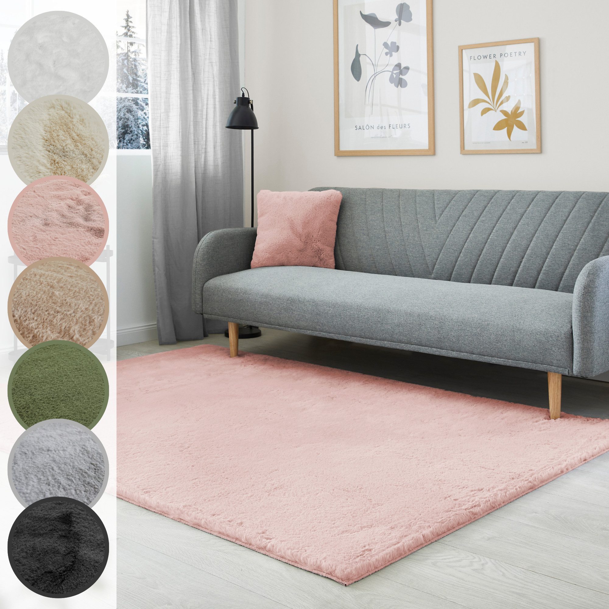 LUXOR living Fellteppich »Novara«, rechteckig, 30 mm Höhe, Kunstfell, Kanin günstig online kaufen