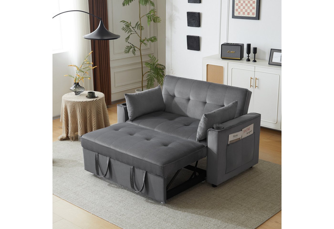 Merax Schlafsofa, mit 3-in-1 Bettfunktion,Loungesessel mit Schlaffunktion,v günstig online kaufen