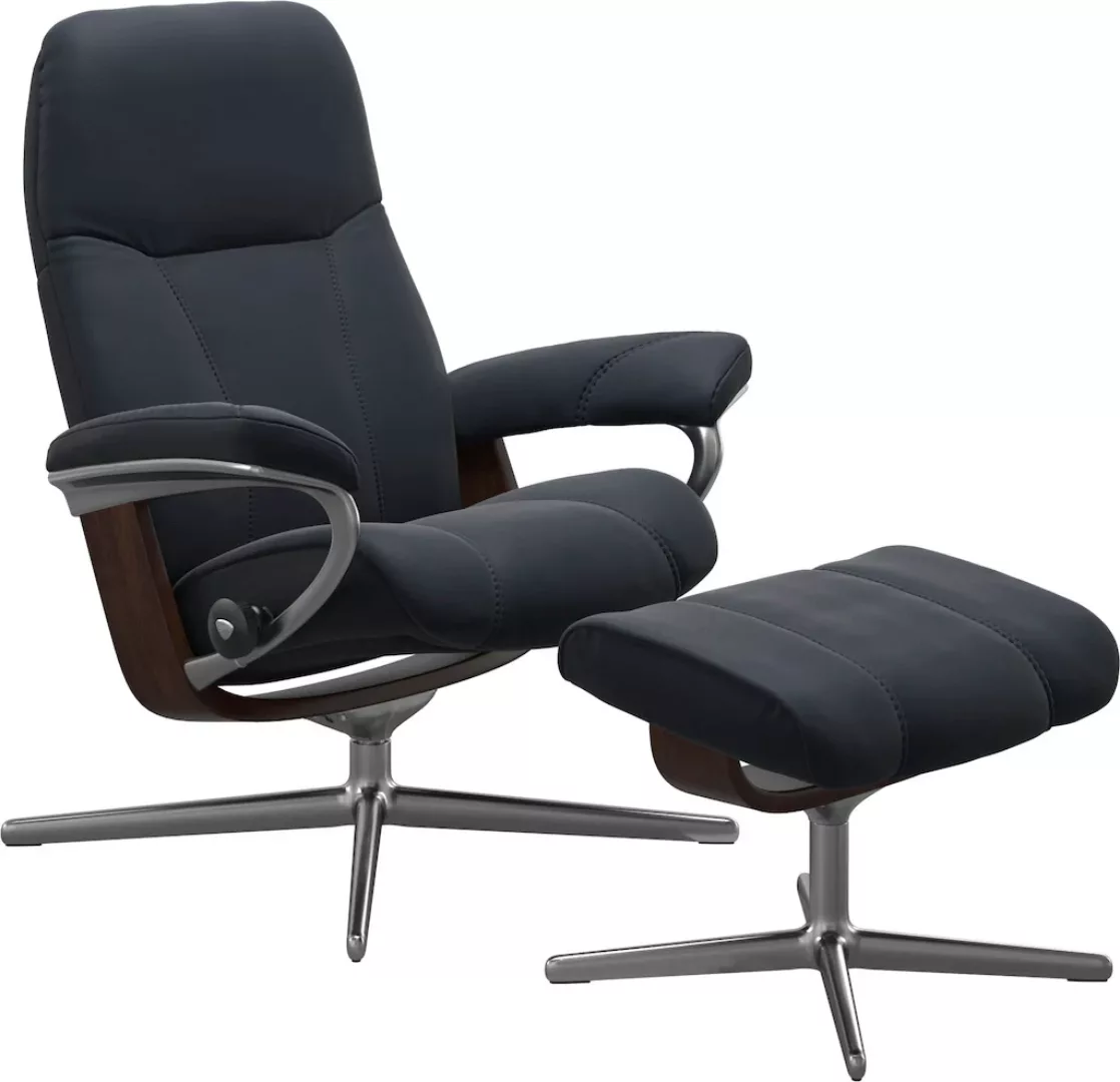 Stressless Fußhocker "Consul", mit Cross Base, Größe S, M & L, Holzakzent B günstig online kaufen