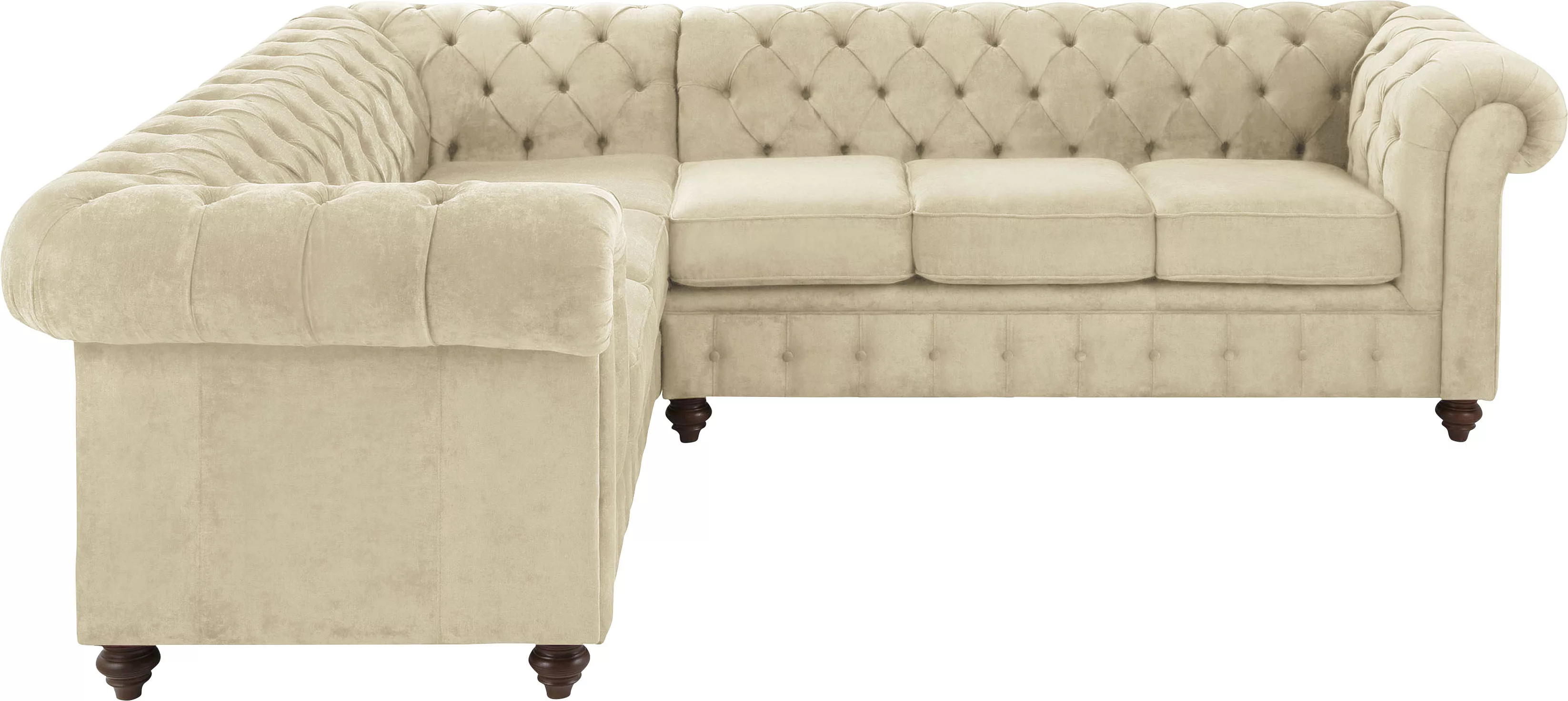 Home affaire Chesterfield-Sofa »Duc Ecksofa L-Form«, hochwertige Knopfheftu günstig online kaufen