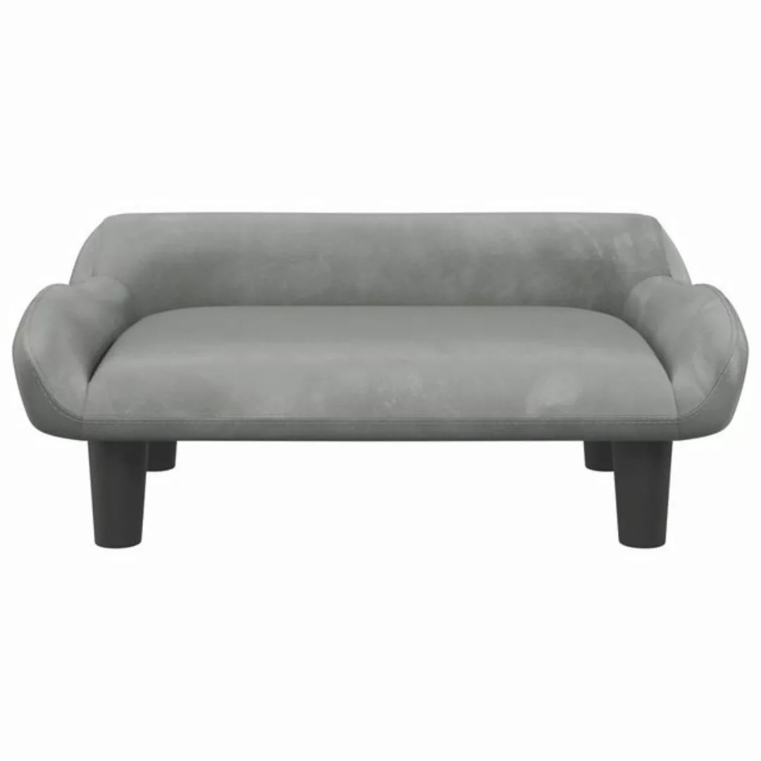 vidaXL Kindersofa Kindersofa Hellgrau 70x40x24 cm Samt günstig online kaufen