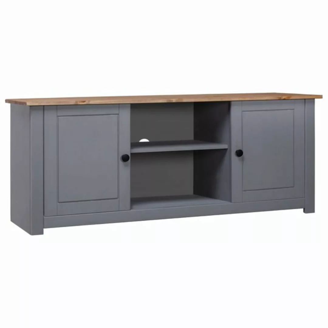 vidaXL TV-Schrank TV-Schrank Grau 120x40x50 cm Massivholz Panama-Kiefer (1- günstig online kaufen