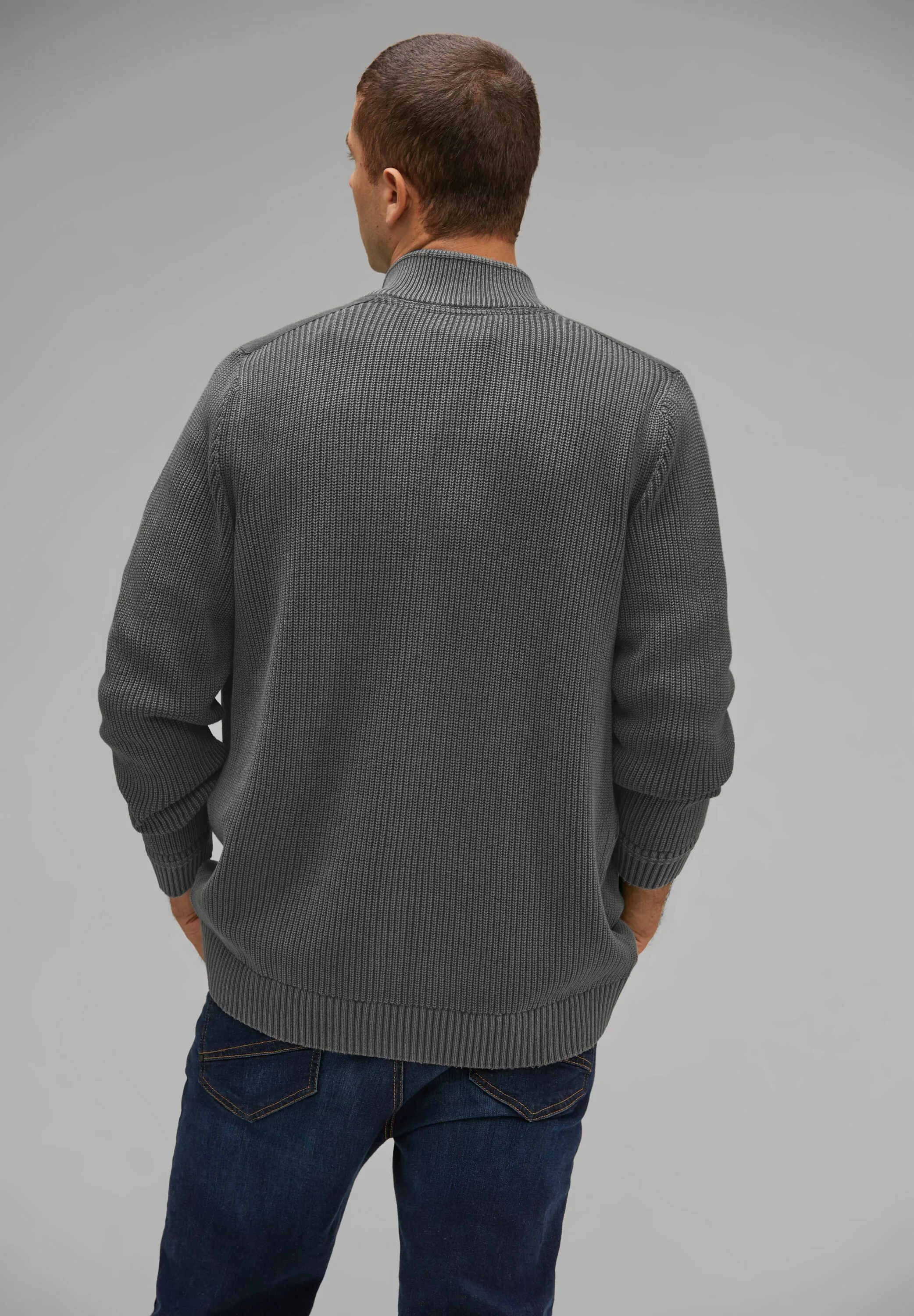 STREET ONE MEN Cardigan mit Stehkragen günstig online kaufen