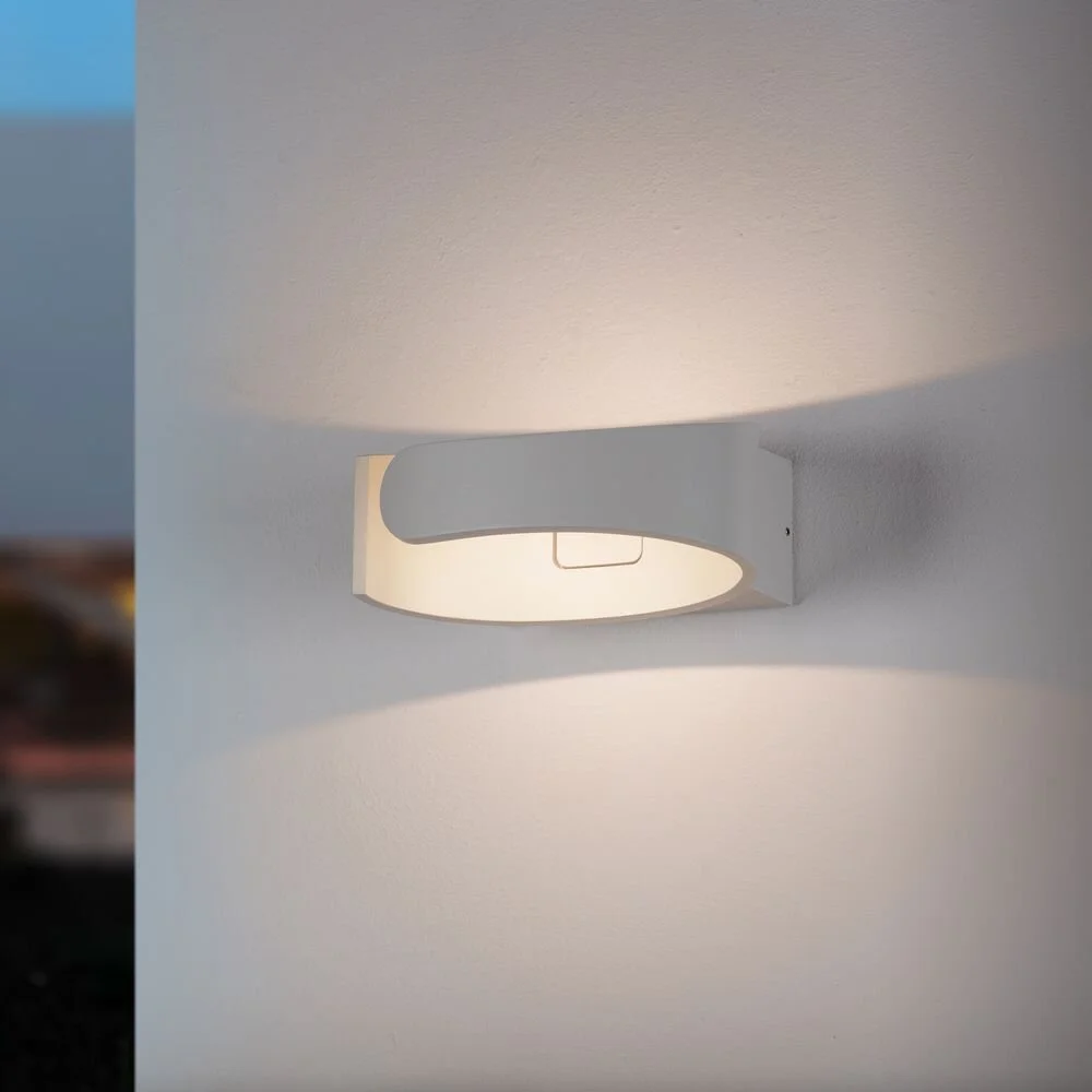 famlights | LED Außenwandleuchte Sven aus Aluminium in Weiß-Matt günstig online kaufen