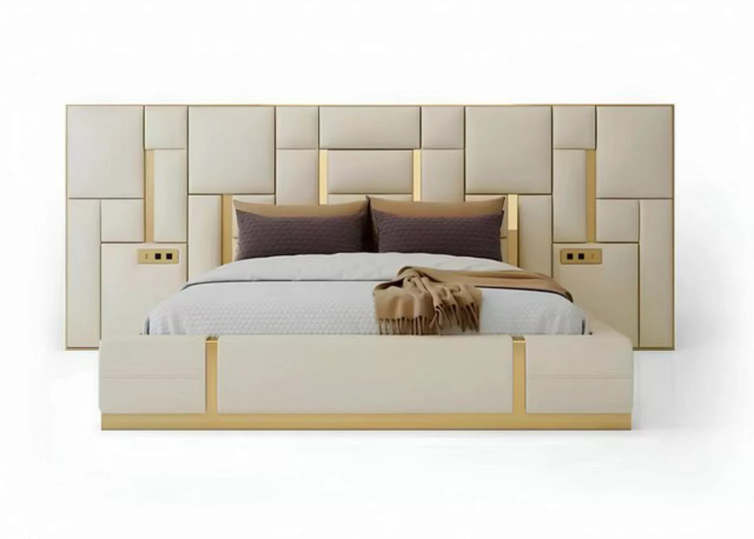 Xlmoebel Bett Moderne Luxus-Hotelbettmöbel im Design-Schlafzimmer-Set. (Bet günstig online kaufen