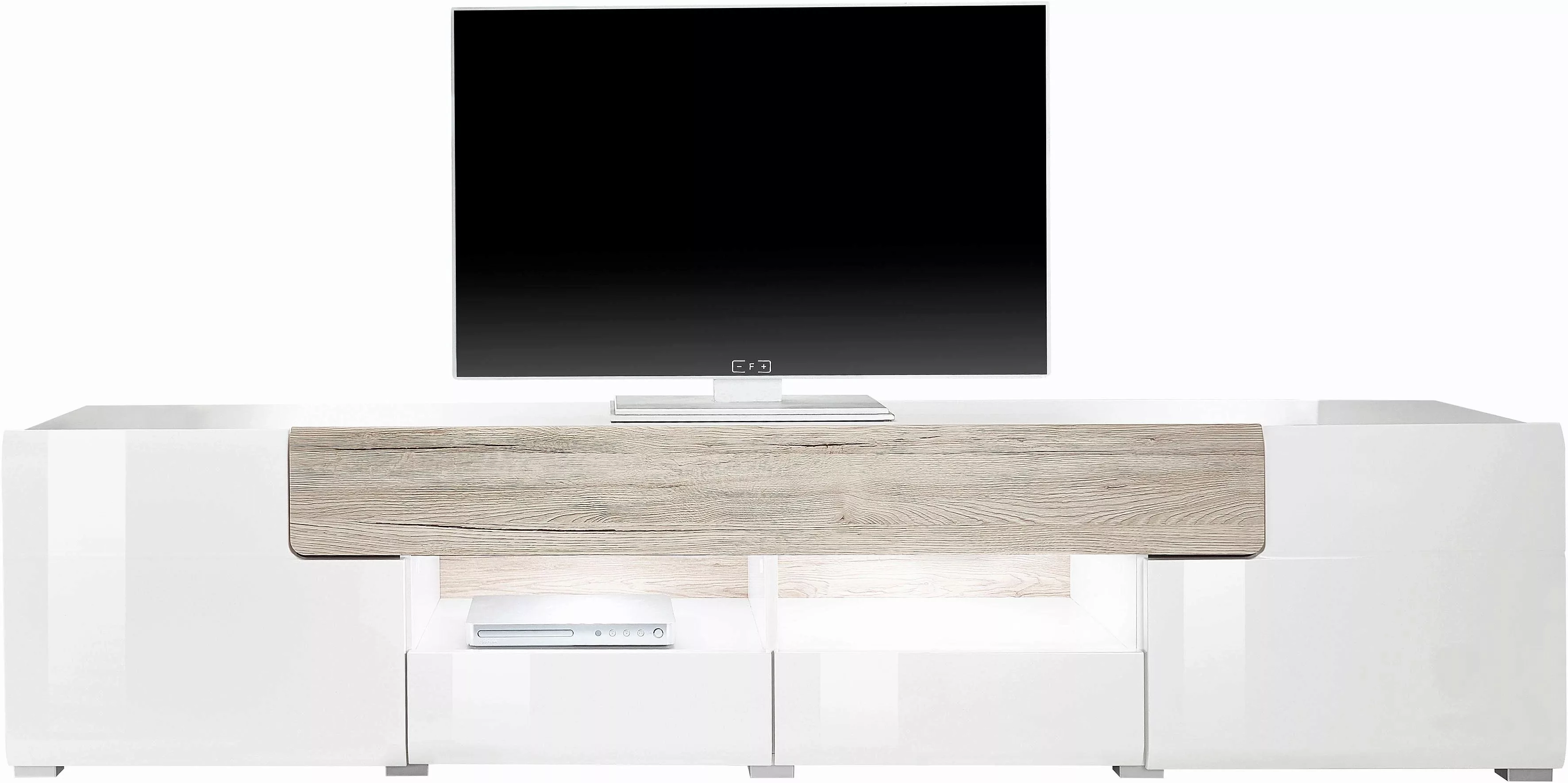 INOSIGN Lowboard "Toledo,Breite 209cm, trendige TV-Schrank mit dekorative F günstig online kaufen