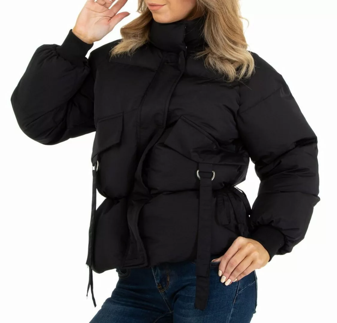 Ital-Design Winterjacke Damen Freizeit Gefüttert Winterjacke in Schwarz günstig online kaufen