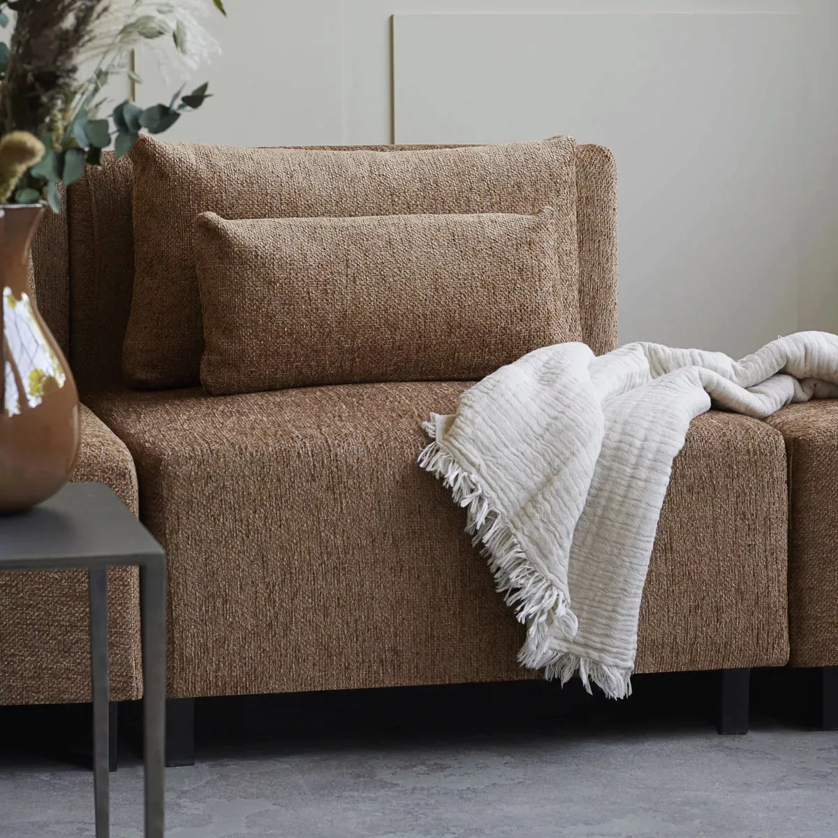 Mittelteil Sofa Camphor aus Baumwolle in Braun günstig online kaufen