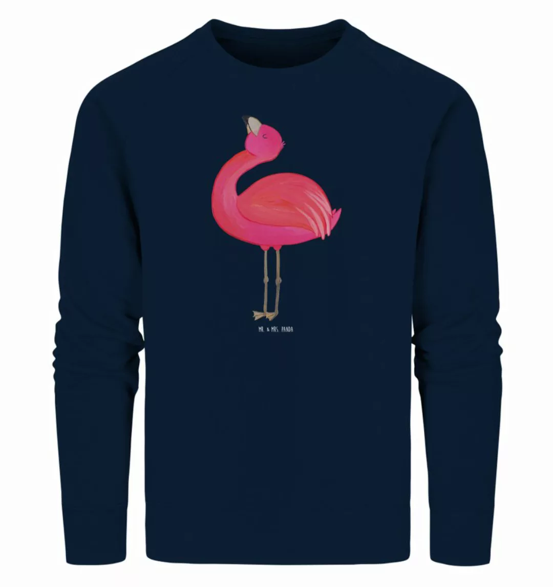 Mr. & Mrs. Panda Longpullover Größe XXL Flamingo Stolz - French Navy - Gesc günstig online kaufen