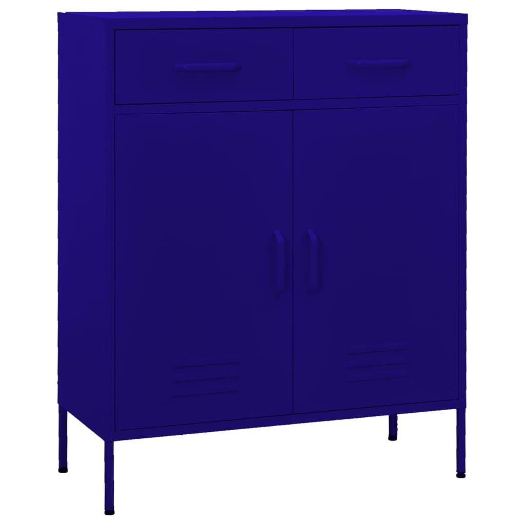 vidaXL Aktenschrank Lagerschrank Marineblau 80x35x101,5 cm günstig online kaufen