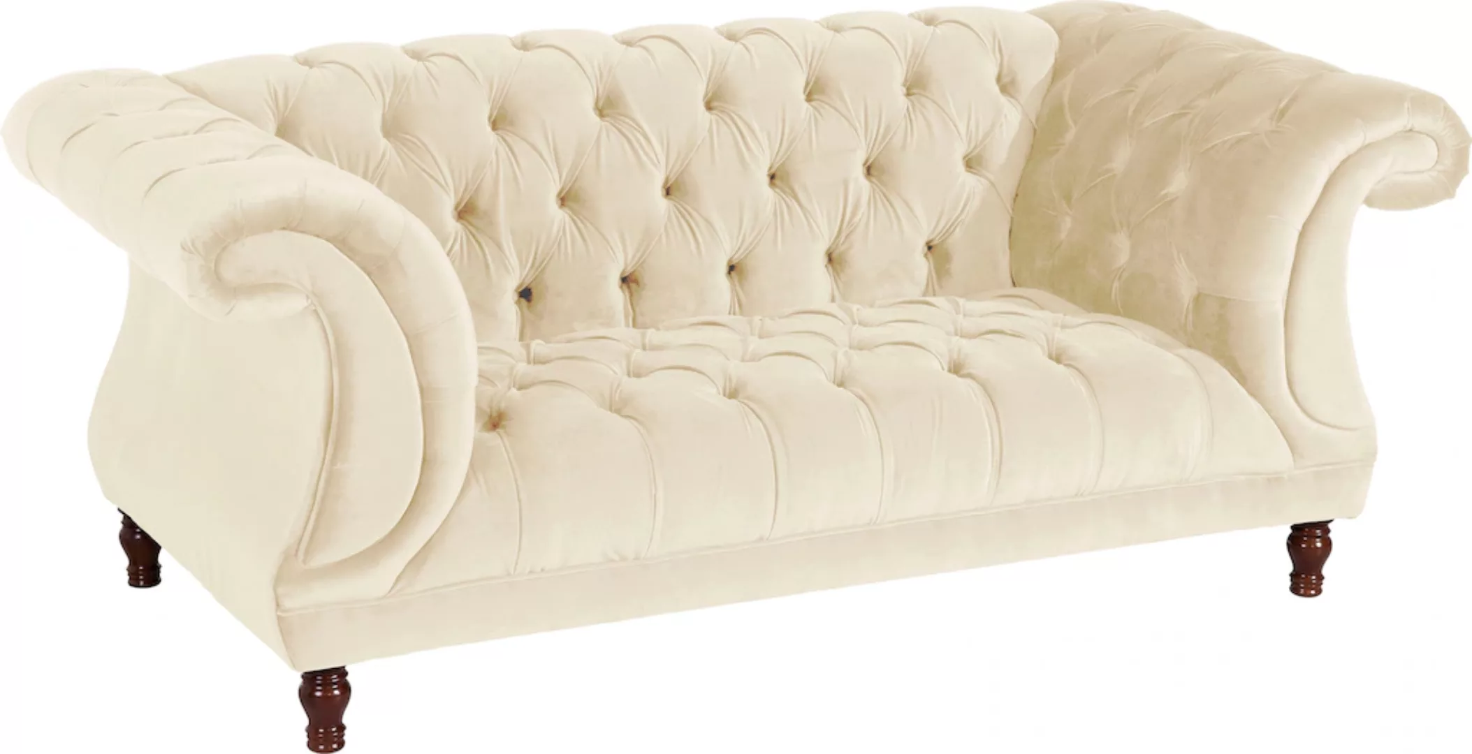 Max Winzer® Chesterfield-Sofa »Isabelle«, Knopfheftung & gedrechselten Füße günstig online kaufen