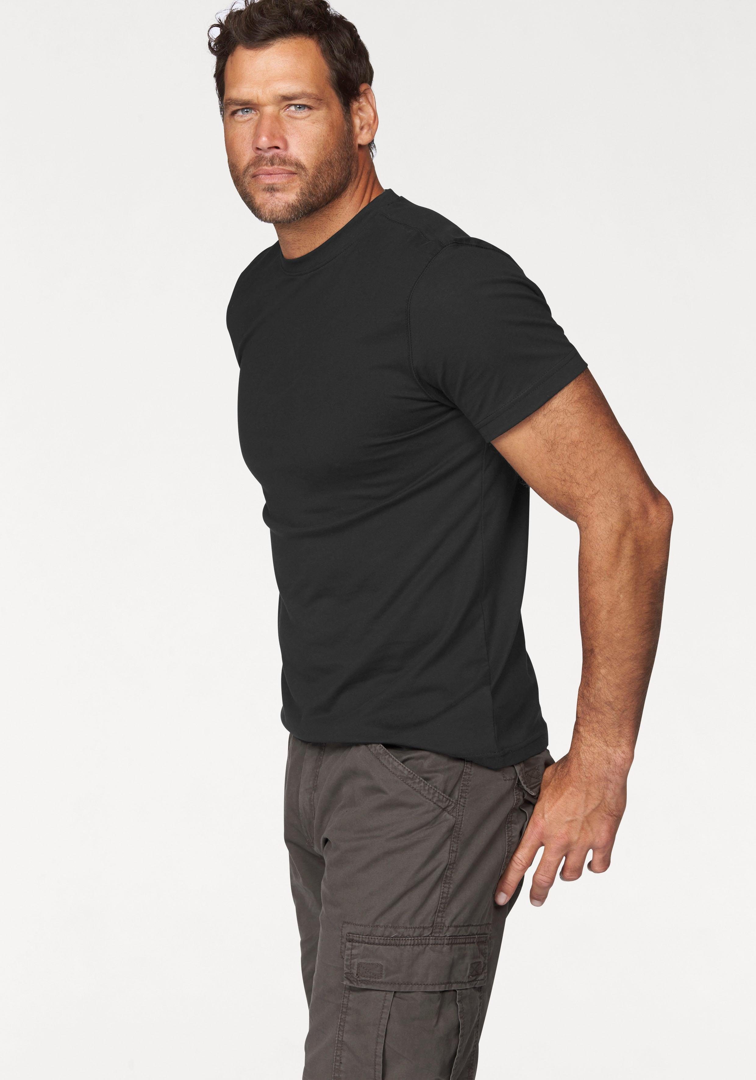 Mans World T-Shirt "neue Farben", (3er-Pack), Kurzarm, unifarben, Rundhals, günstig online kaufen