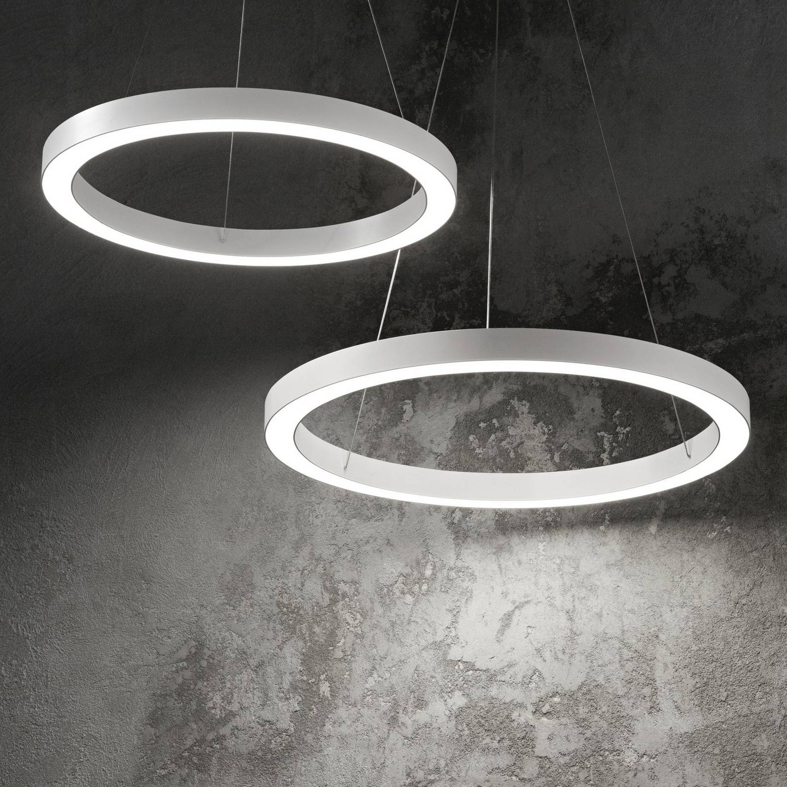 Ideal Lux LED-Hängeleuchte Oracle, Ø 60 cm, weiß, 3.000 K günstig online kaufen
