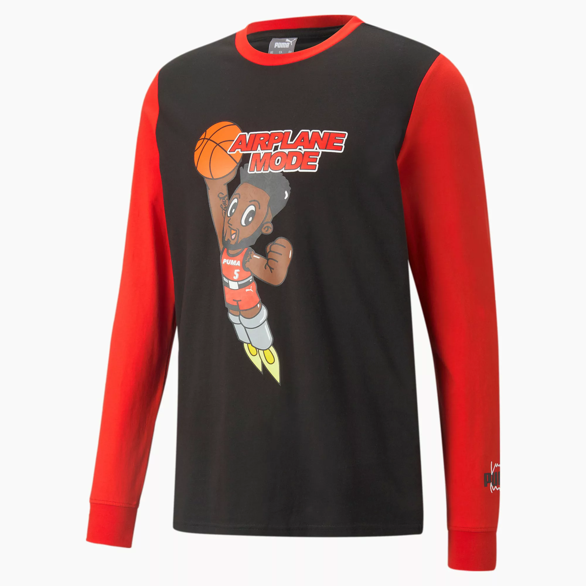 PUMA Derrick Jones Herren Langarm-Basketball-T-Shirt | Mit Aucun | Schwarz günstig online kaufen