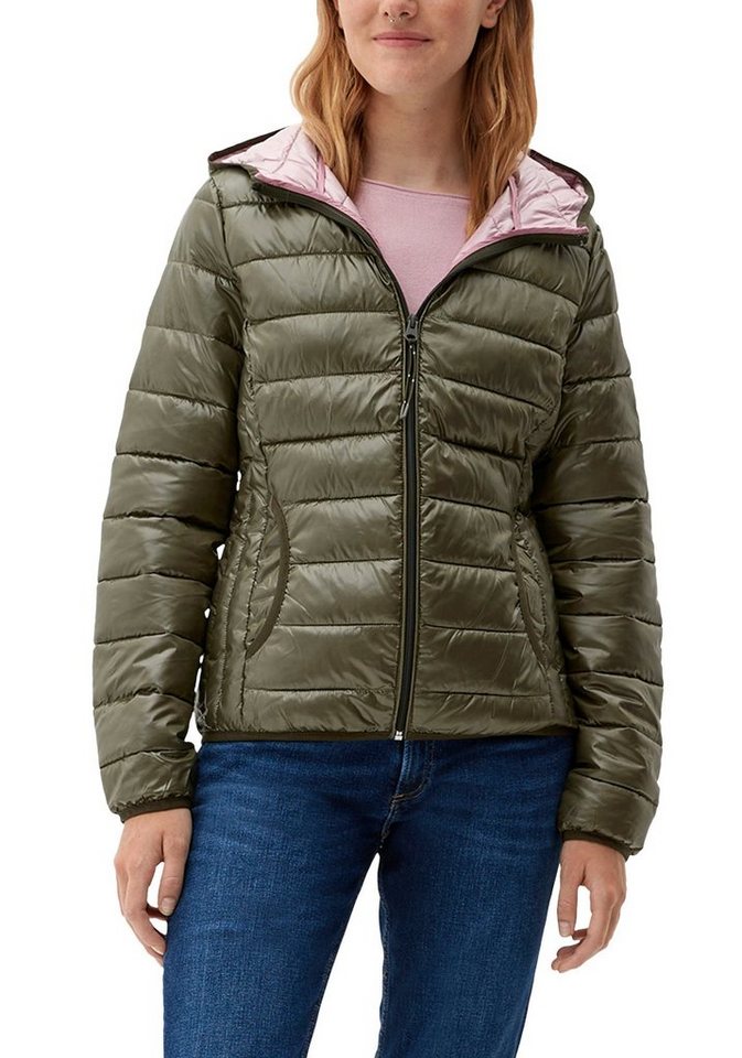 QS Steppjacke mit kontrastfarbigem Futter günstig online kaufen