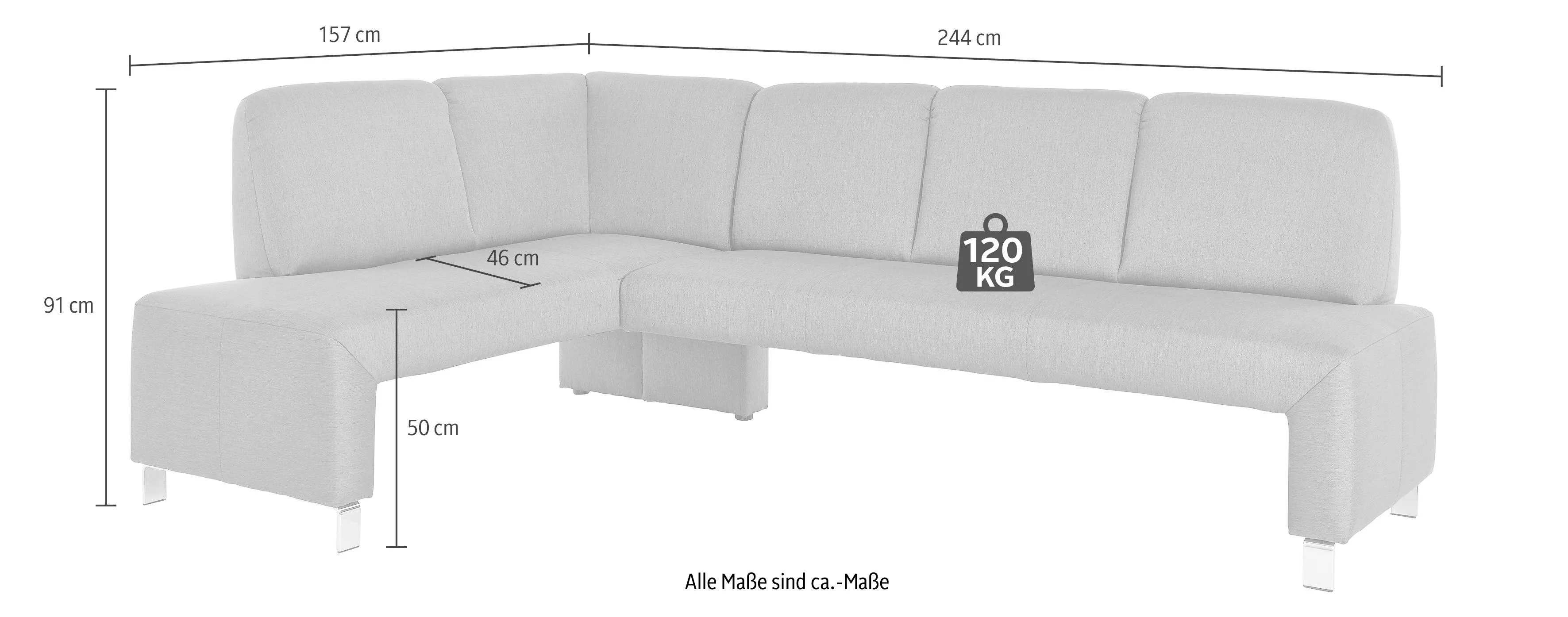 exxpo - sofa fashion Eckbank "Intenso, modern, wahlweise in Leder oder Text günstig online kaufen