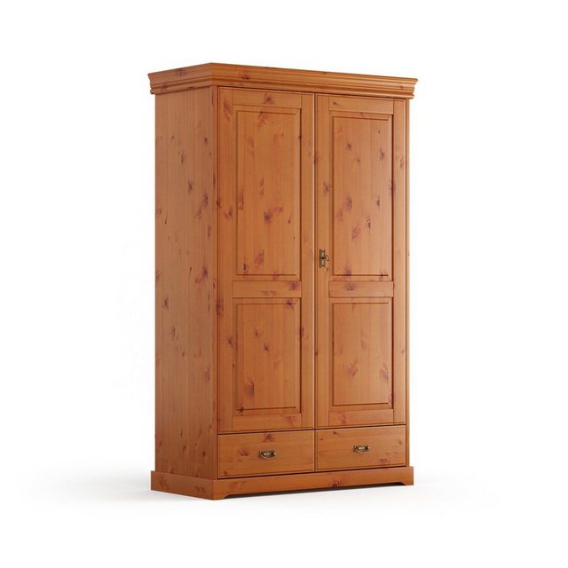 Natur24 Kleiderschrank Kleiderschrank Tuscany Kiefer massiv Natur 2-Türig 1 günstig online kaufen