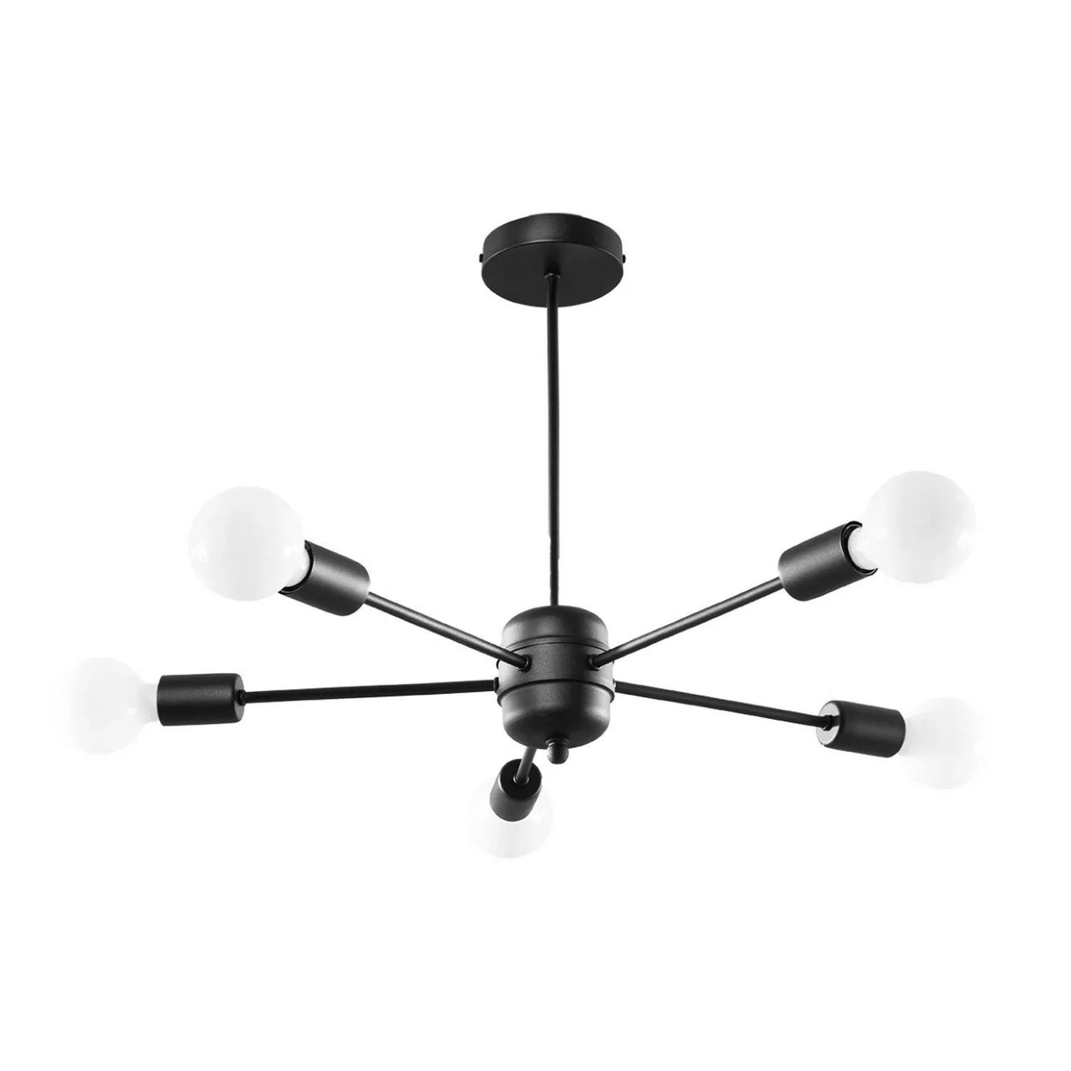 Sollux Lighting Kronleuchter Lango 5 Schwarz günstig online kaufen