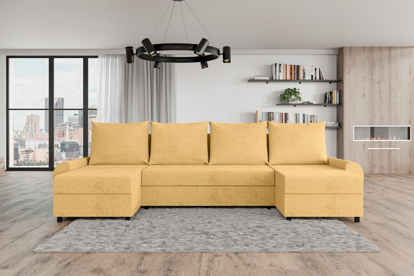 ALTDECOR Wohnlandschaft TUSCANY-U, Couch mit Schlaffunktion, Wohnzimmer - W günstig online kaufen