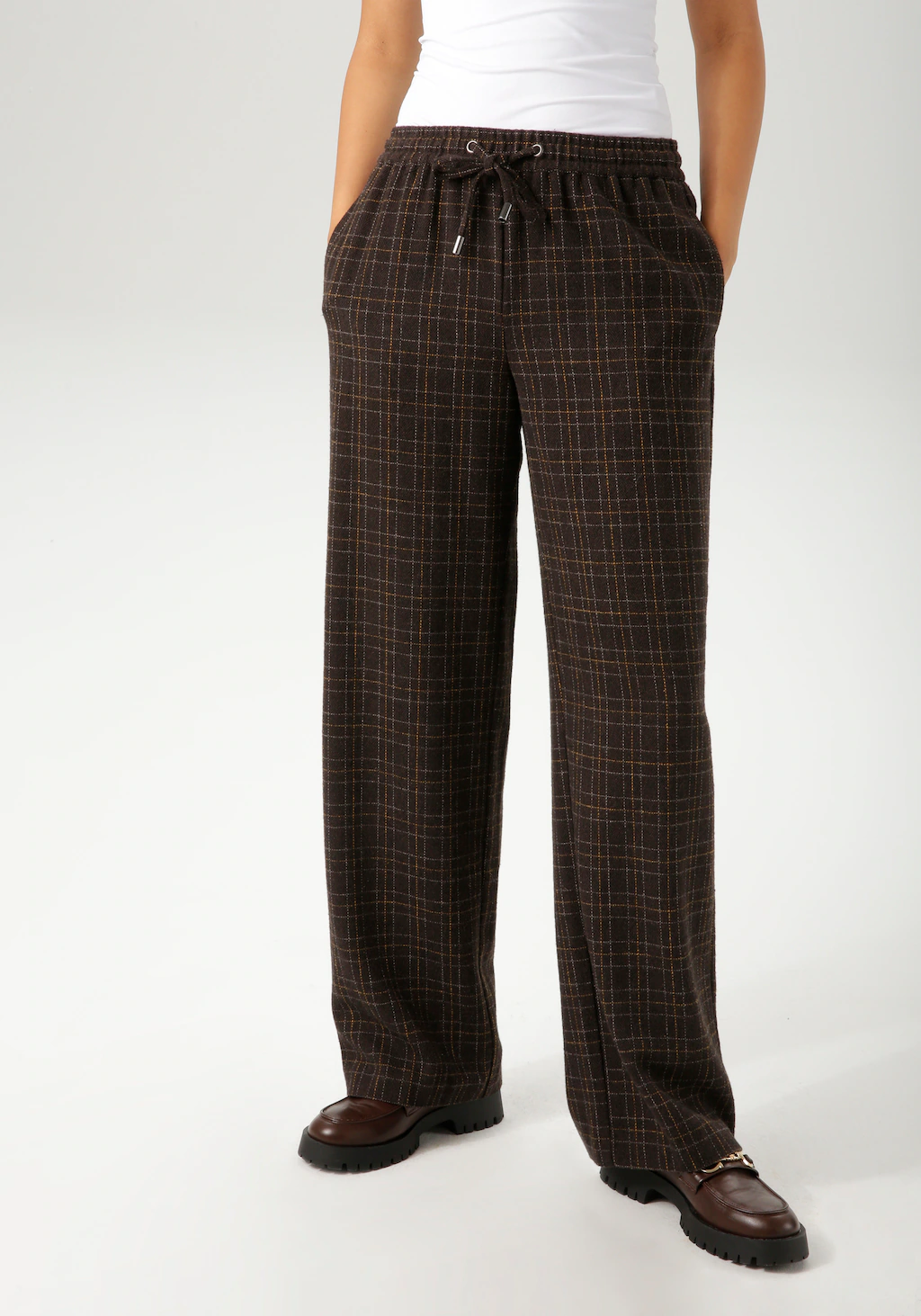Aniston CASUAL Schlupfhose, im dezenten Karo-Dessin - NEUE KOLLEKTION günstig online kaufen