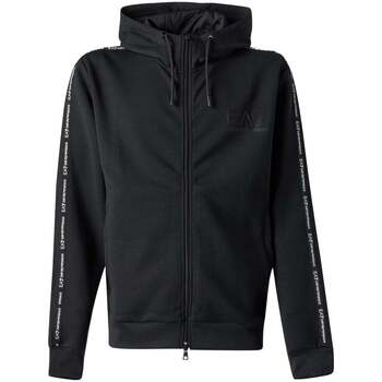 Ea7 Emporio Armani  Sweatshirt Logo Series Stretch Viscose Zip Hoodie Black günstig online kaufen