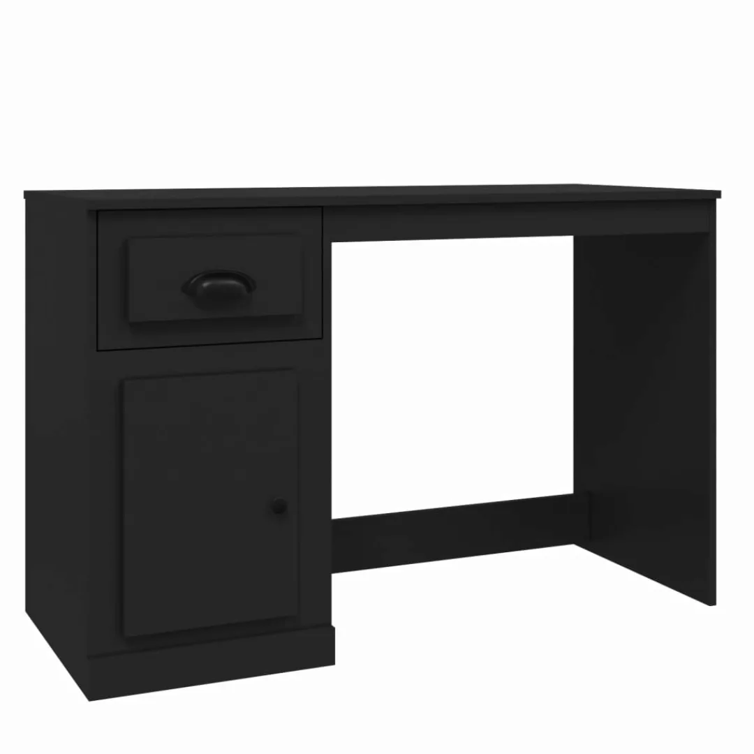 Vidaxl Schreibtisch Mit Schublade Schwarz 115x50x75 Cm Holzwerkstoff günstig online kaufen