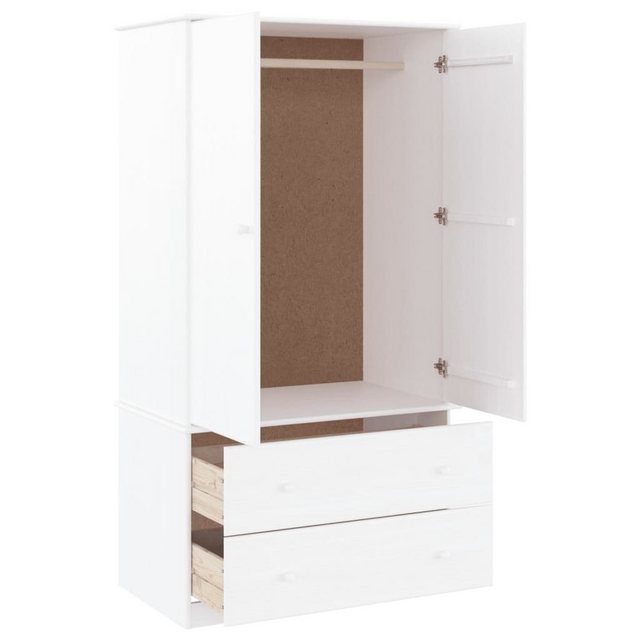 vidaXL Kleiderschrank Kleiderschrank ALTA Weiß 90x55x170 cm Massivholz Kief günstig online kaufen