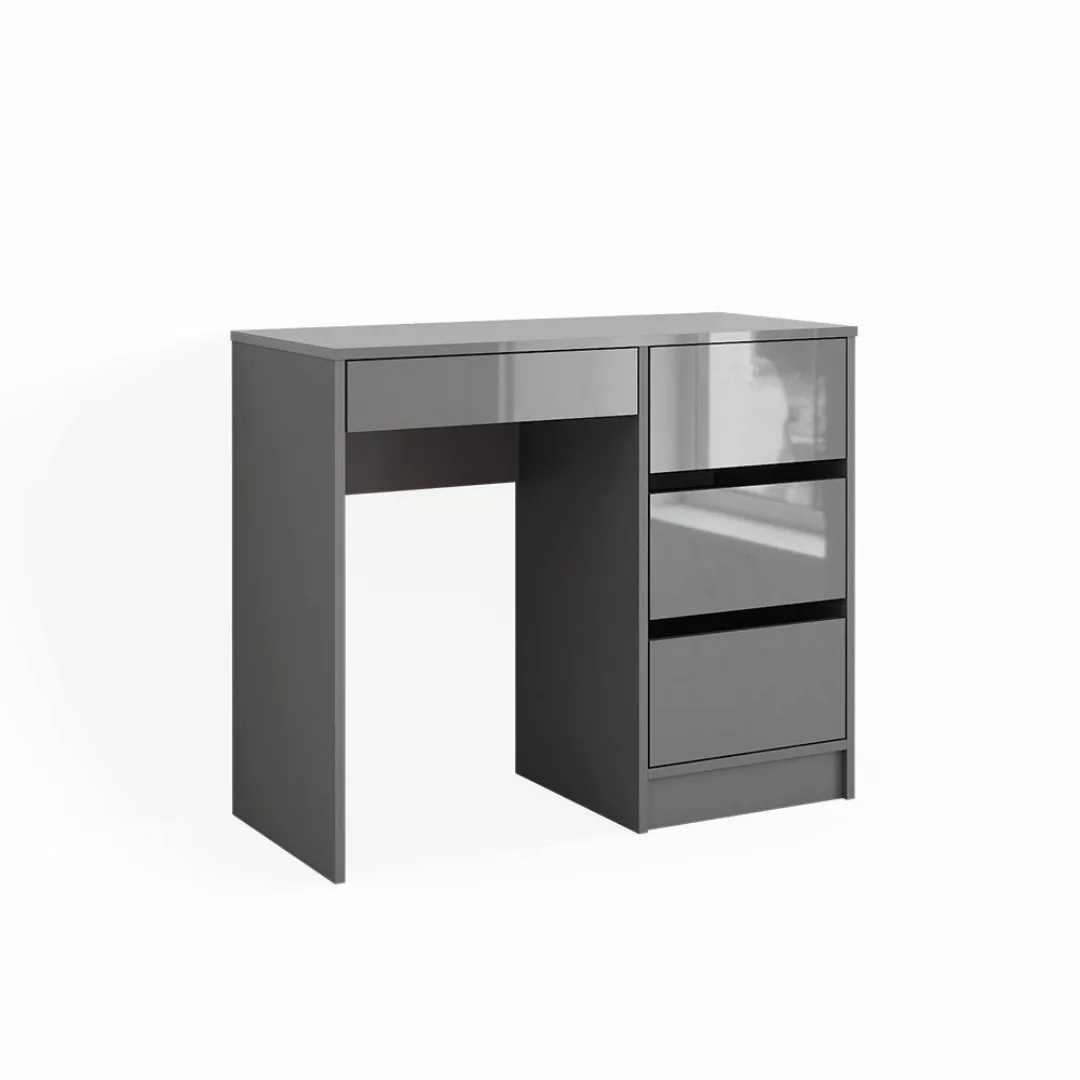 Vicco Schreibtisch Sherry, Grau Hochglanz, 90 günstig online kaufen