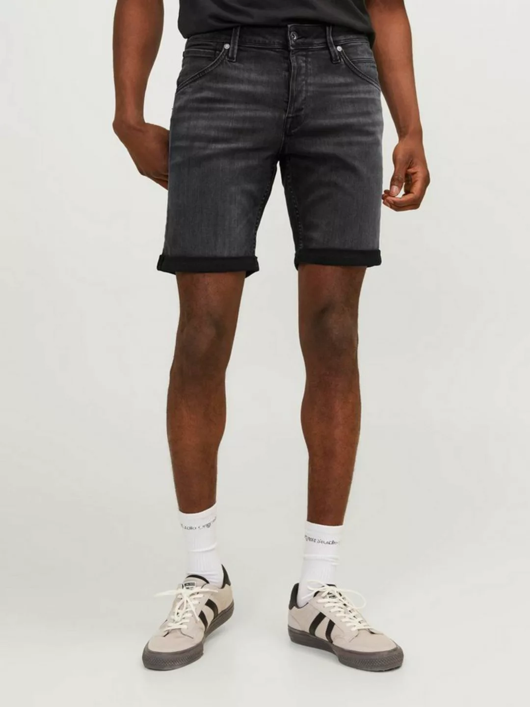 Jack & Jones Jeansshorts Bermuda Jeans Shorts Kurze Denim Hose 7593 in Schw günstig online kaufen