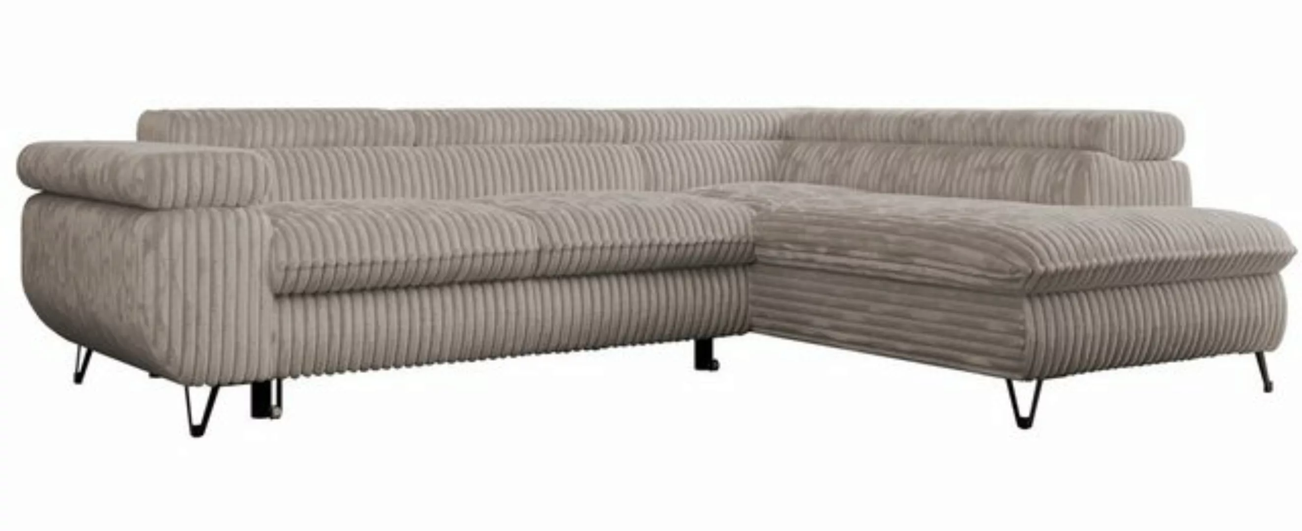 MKS MÖBEL Ecksofa PEDRO L, Set, HR35-Schaum, Metallbeinen, Wellenfedern, L- günstig online kaufen