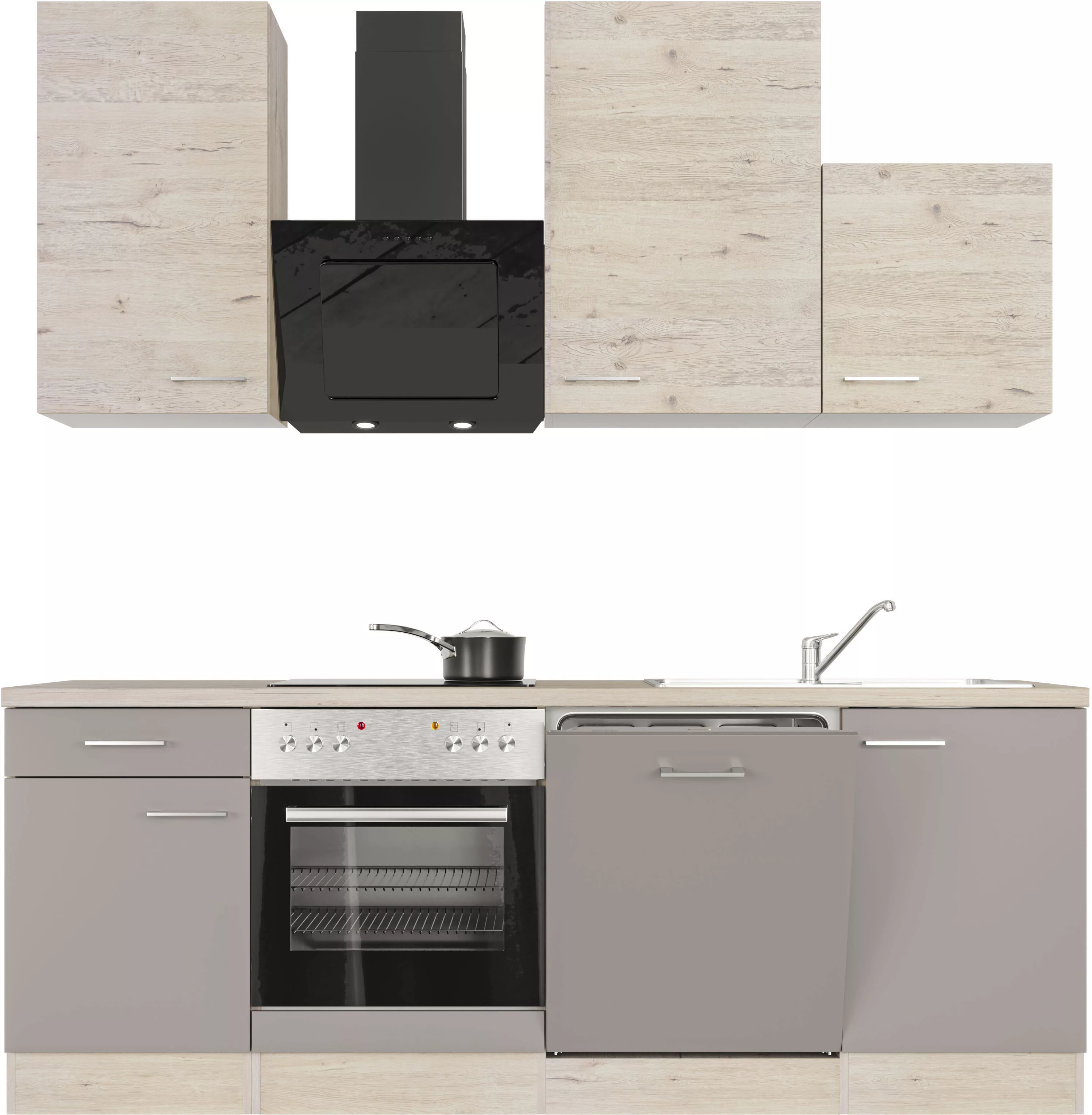 Flex-Well Küche "Riva", mit E-Geräten, Breite 220 cm, in vielen Farbvariant günstig online kaufen