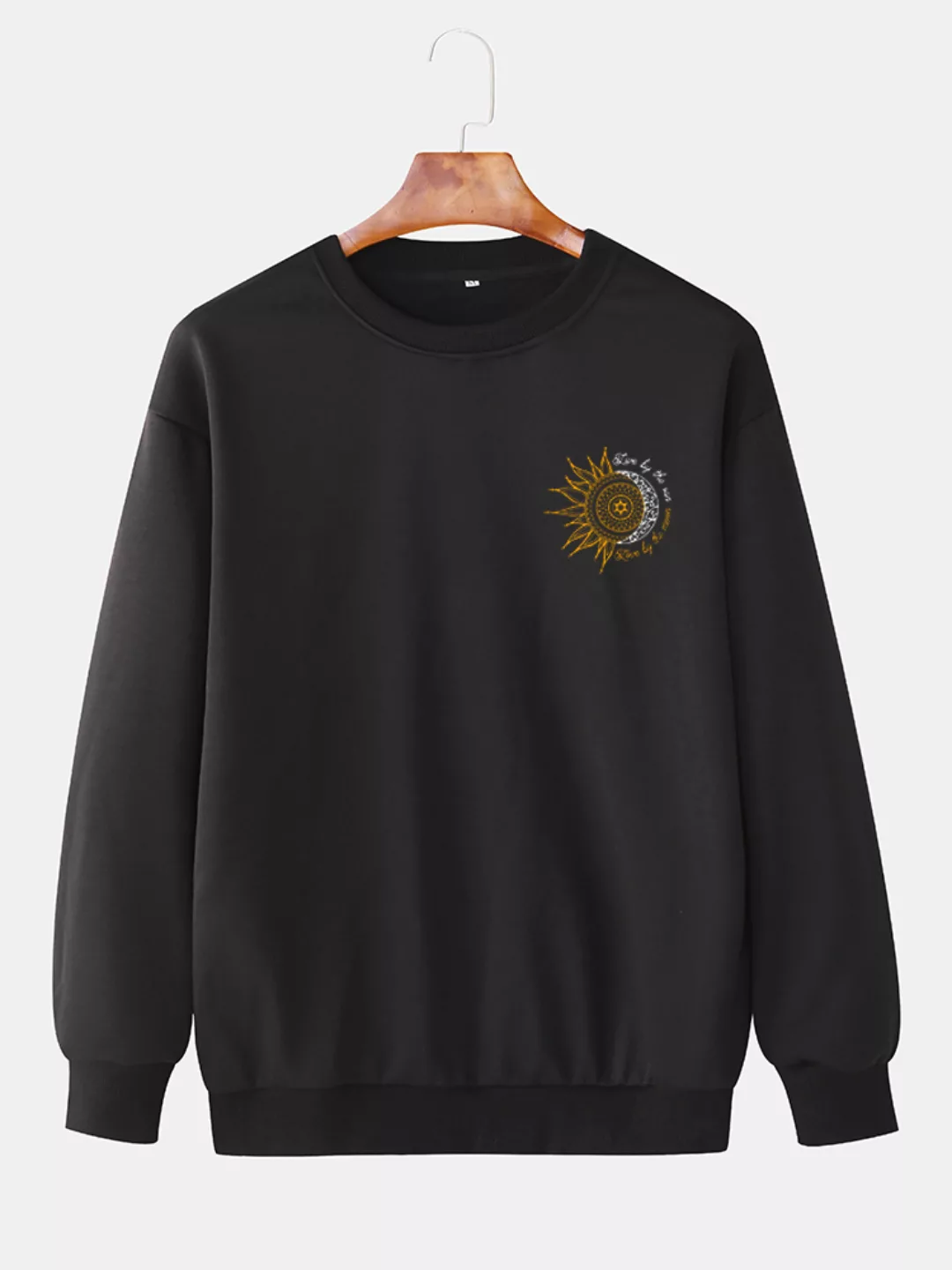 Mens Einfache tägliche lose Pullover Sweatshirts Weiß Kombiniertes Sonnen- günstig online kaufen