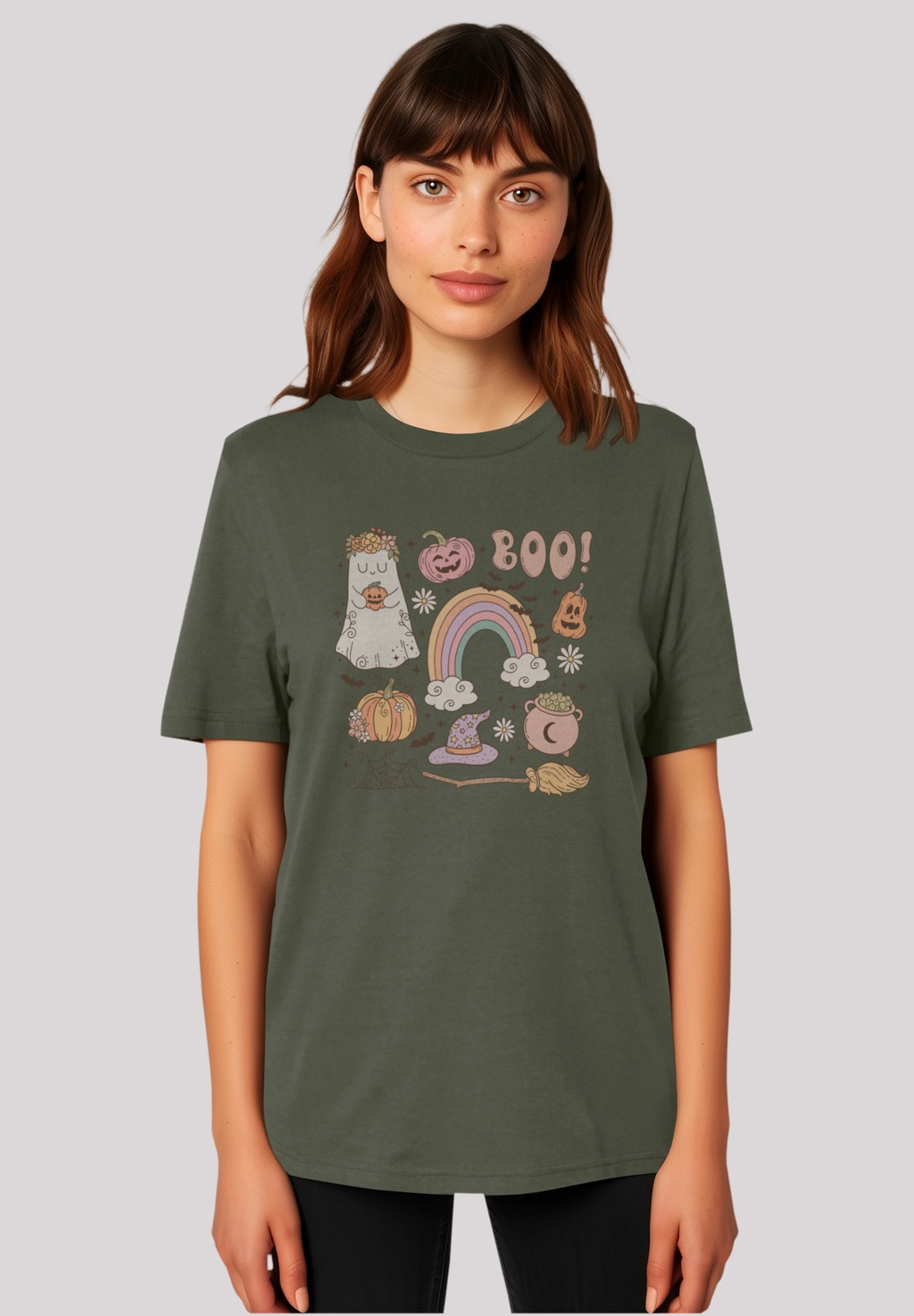 F4NT4STIC T-Shirt "Retro Halloween Boo", Premium Qualität, Unisex Schnitt günstig online kaufen