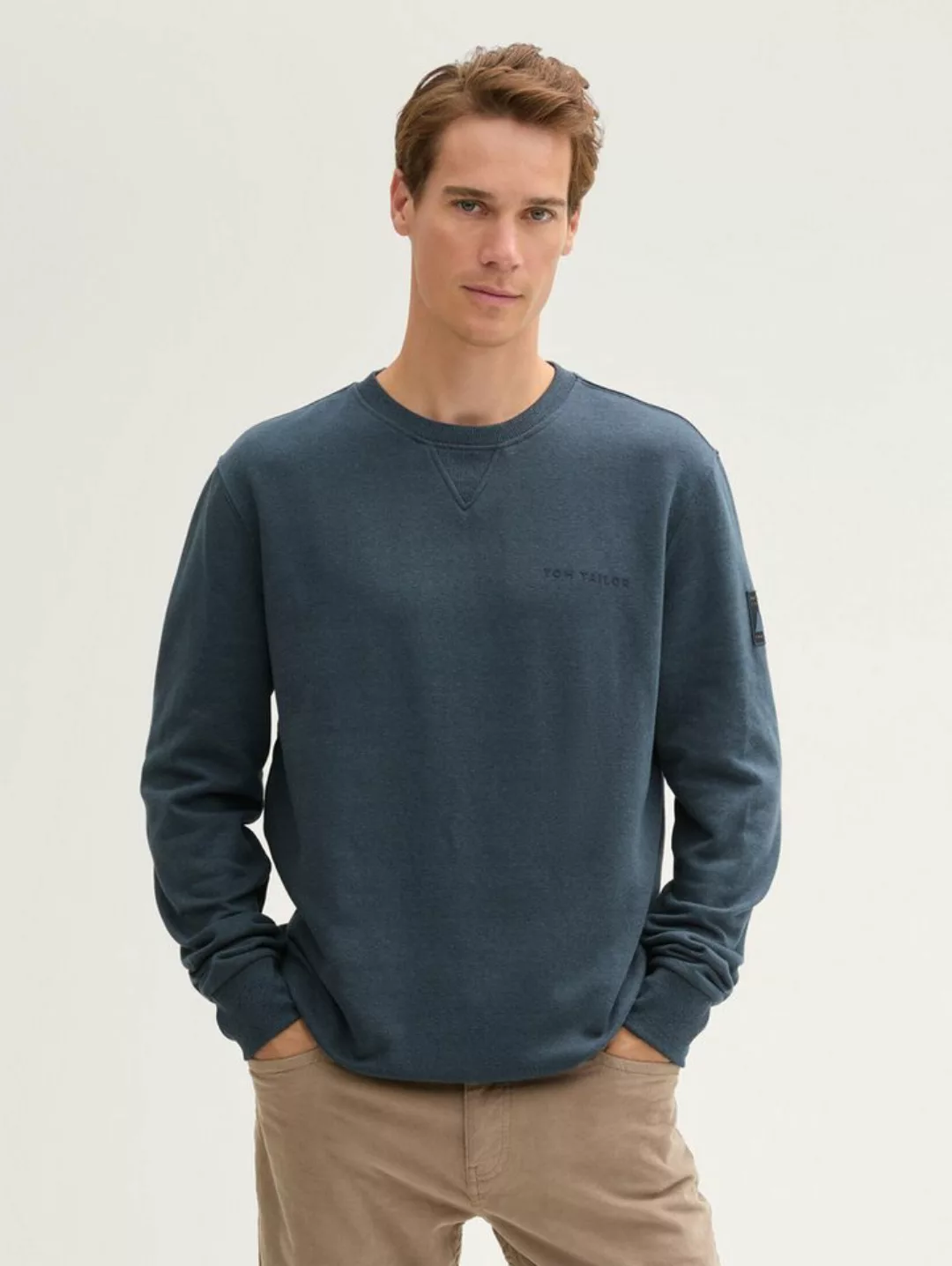 TOM TAILOR Sweatshirt Sweatshirt mit Melange Optik günstig online kaufen