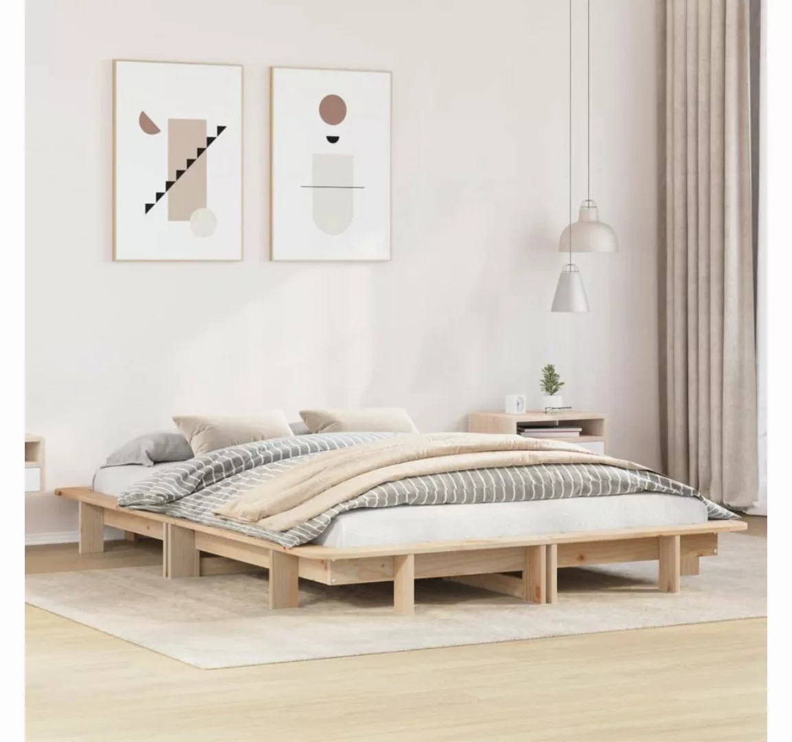 vidaXL Bett, Massivholzbett ohne Matratze 140x190 cm Kiefernholz günstig online kaufen