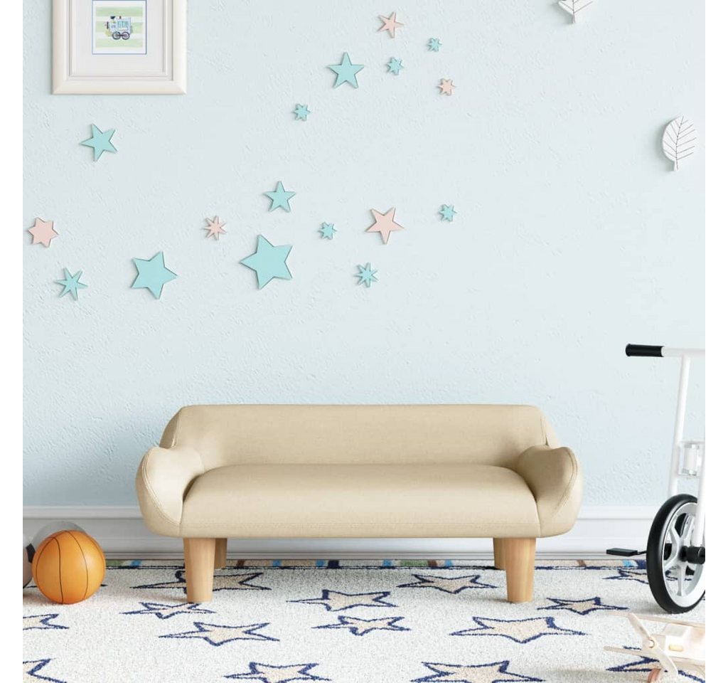 vidaXL Kindersofa Kindersofa Creme 70x40x24 cm Stoff Kindercouch Kindermöbe günstig online kaufen