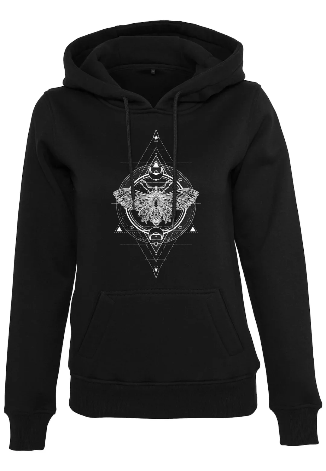 MisterTee Rundhalspullover "MisterTee Damen Ladies Moth Hoody" günstig online kaufen