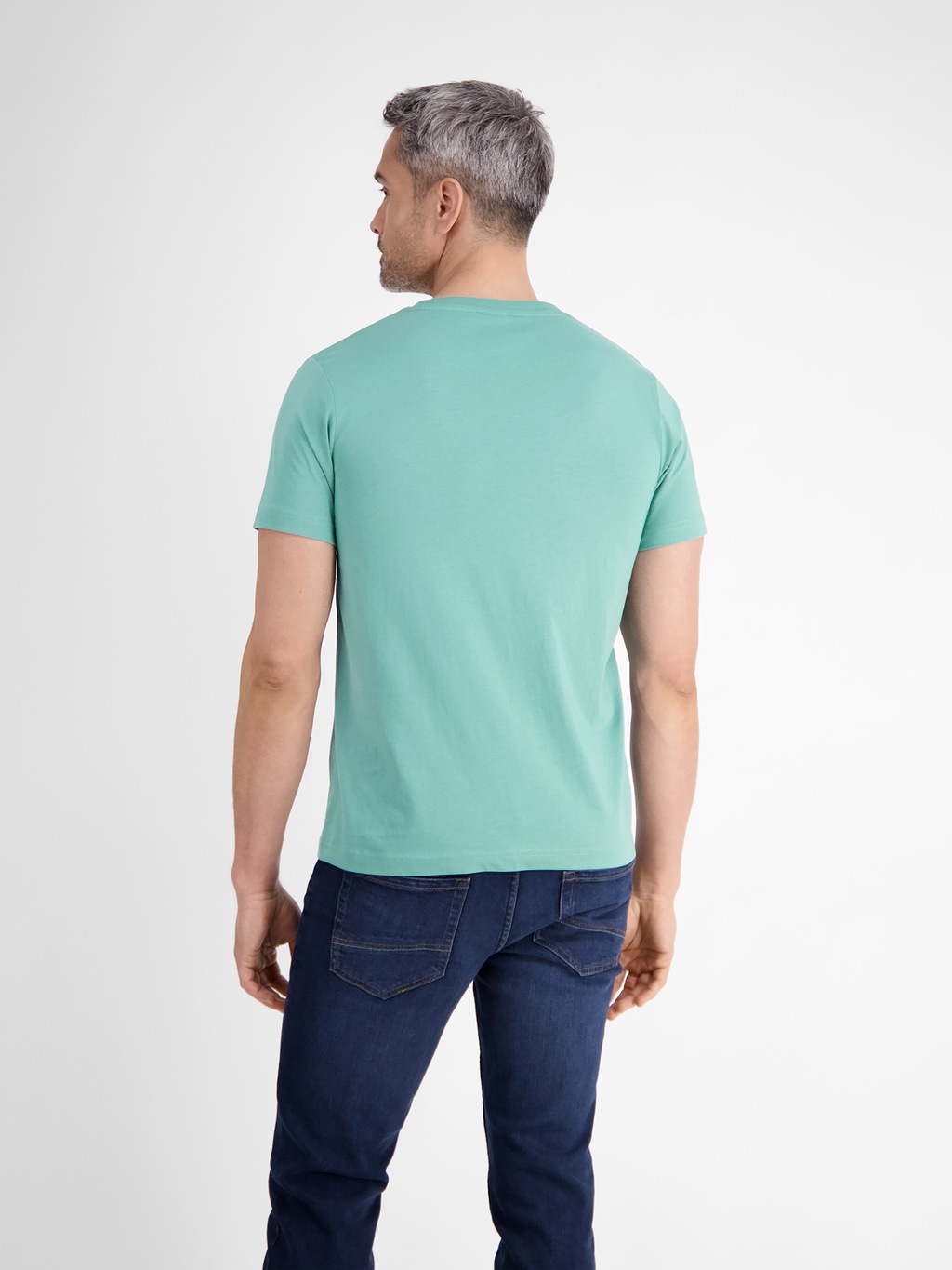 LERROS T-Shirt "LERROS Unifarbenes T-Shirt mit Print" günstig online kaufen