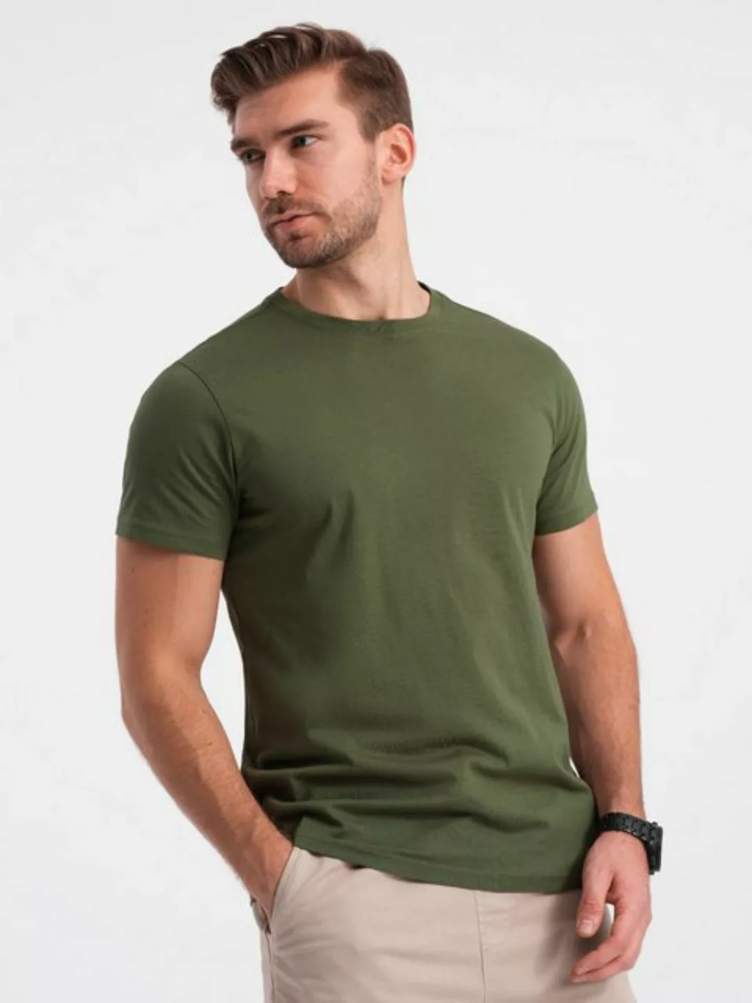 OMBRE T-Shirt Klassisches Herren-T-Shirt aus Baumwolle BASIC günstig online kaufen