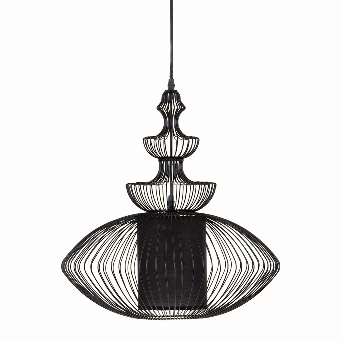 Deckenlampe 44,5 X 44,5 X 49 Cm Schwarz Eisen günstig online kaufen