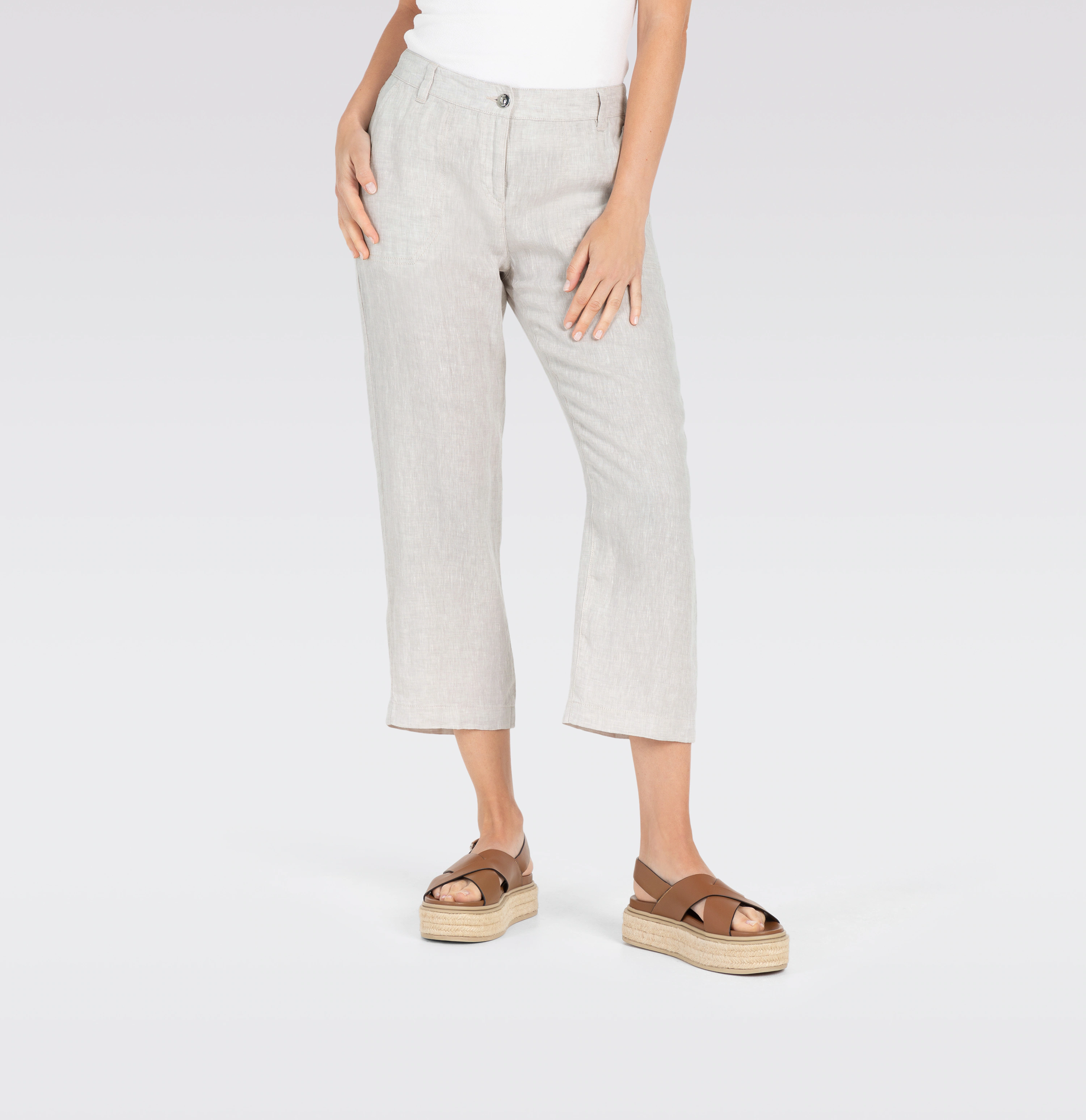 MAC Leinenhose "NORA cropped", Sommerhose temperaturausgleichend und angene günstig online kaufen