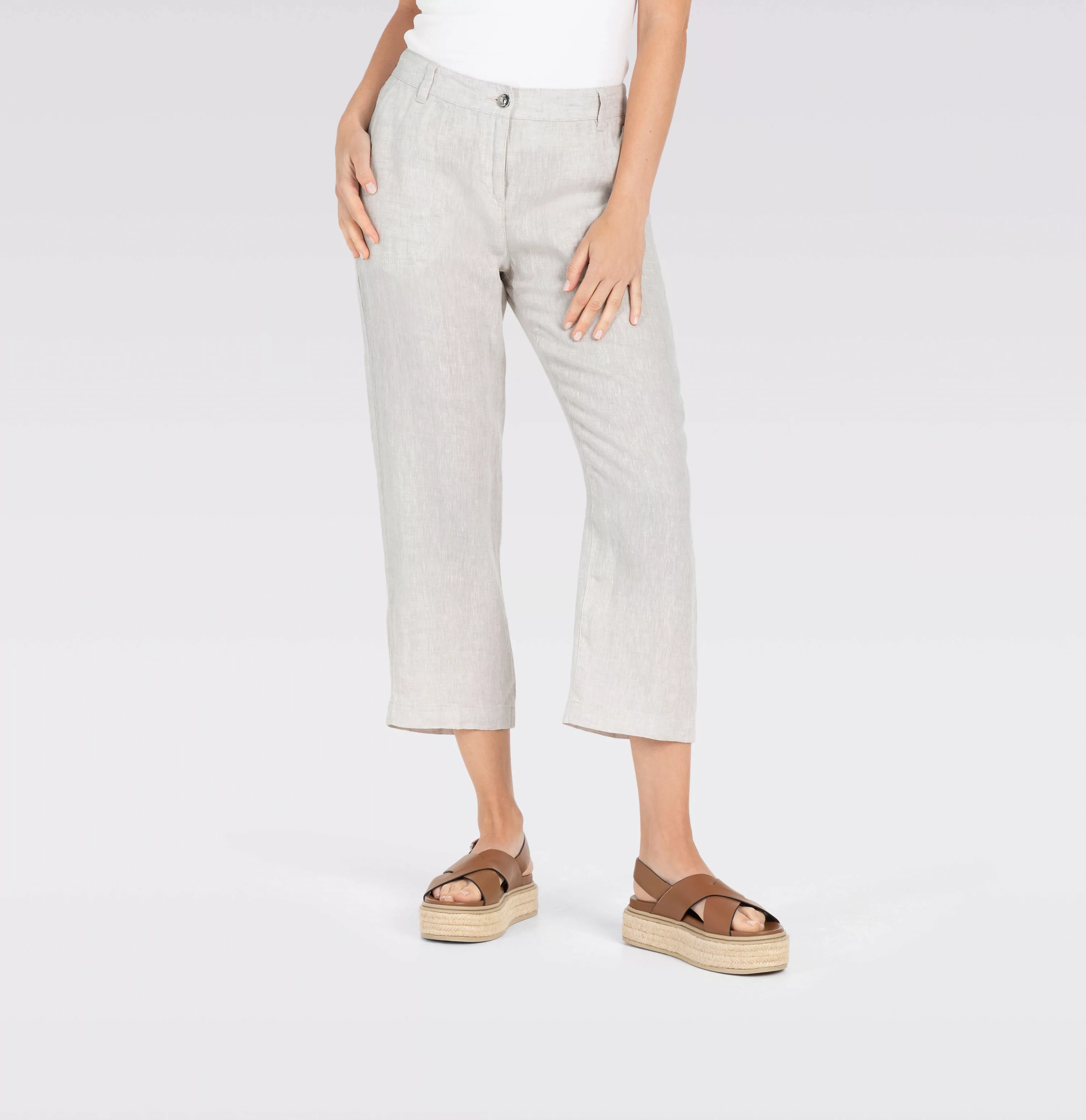 MAC Leinenhose "NORA cropped", temperaturausgleichend und angenehm auf der günstig online kaufen