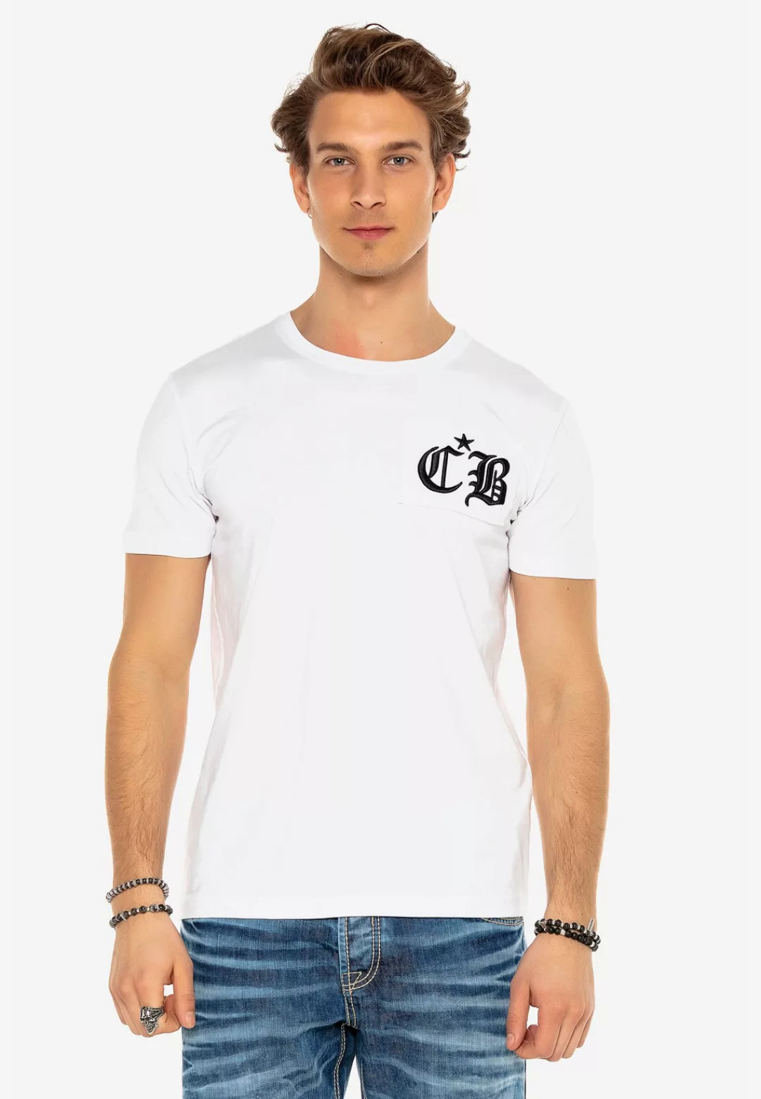 Cipo & Baxx T-Shirt, mit modernem Rundhals günstig online kaufen