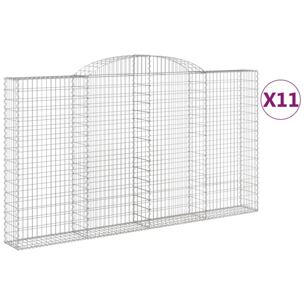 Vidaxl Gabionen Mit Hochbogen 11 Stk 300x30x160/180cm Verzinktes Eisen günstig online kaufen