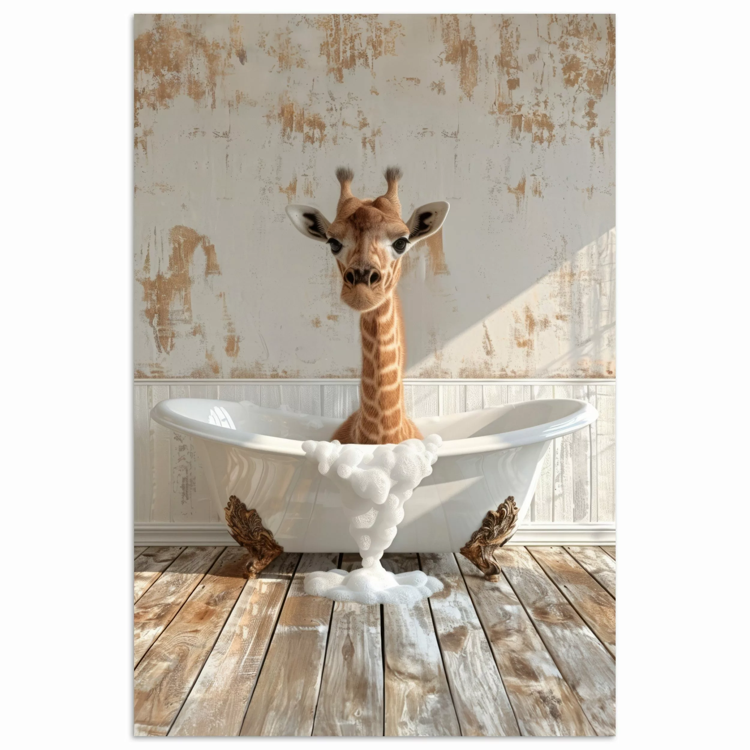 MuchoWow Poster Giraffe - Badewanne - günstig online kaufen