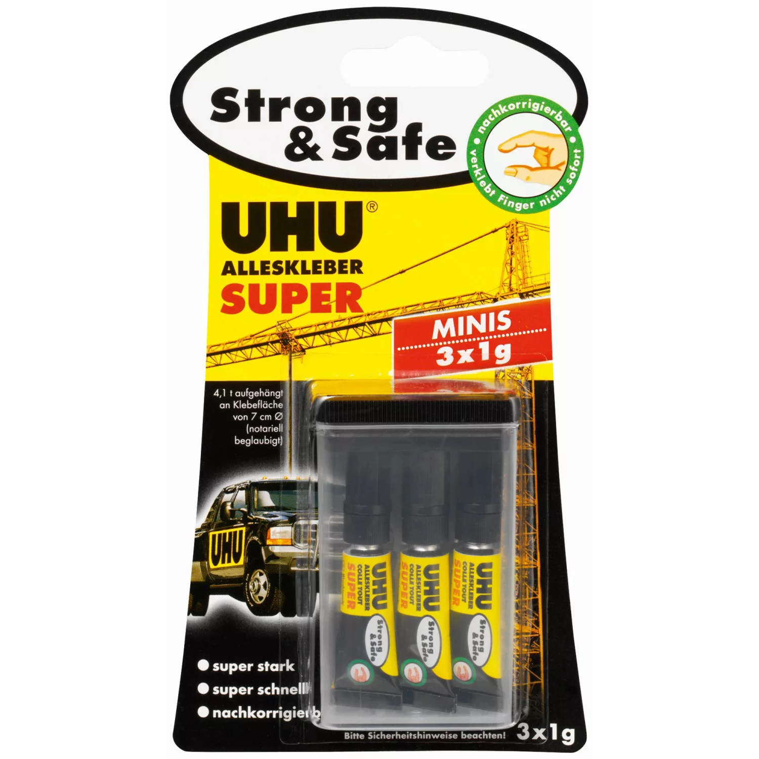 Uhu Alleskleber Super Strong & Safe 3 x 1 g minis günstig online kaufen