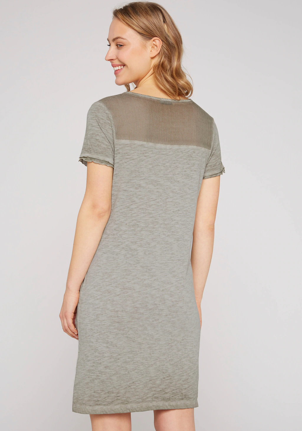 SOCCX Jerseykleid mit Netzeinsatz an den Schultern günstig online kaufen