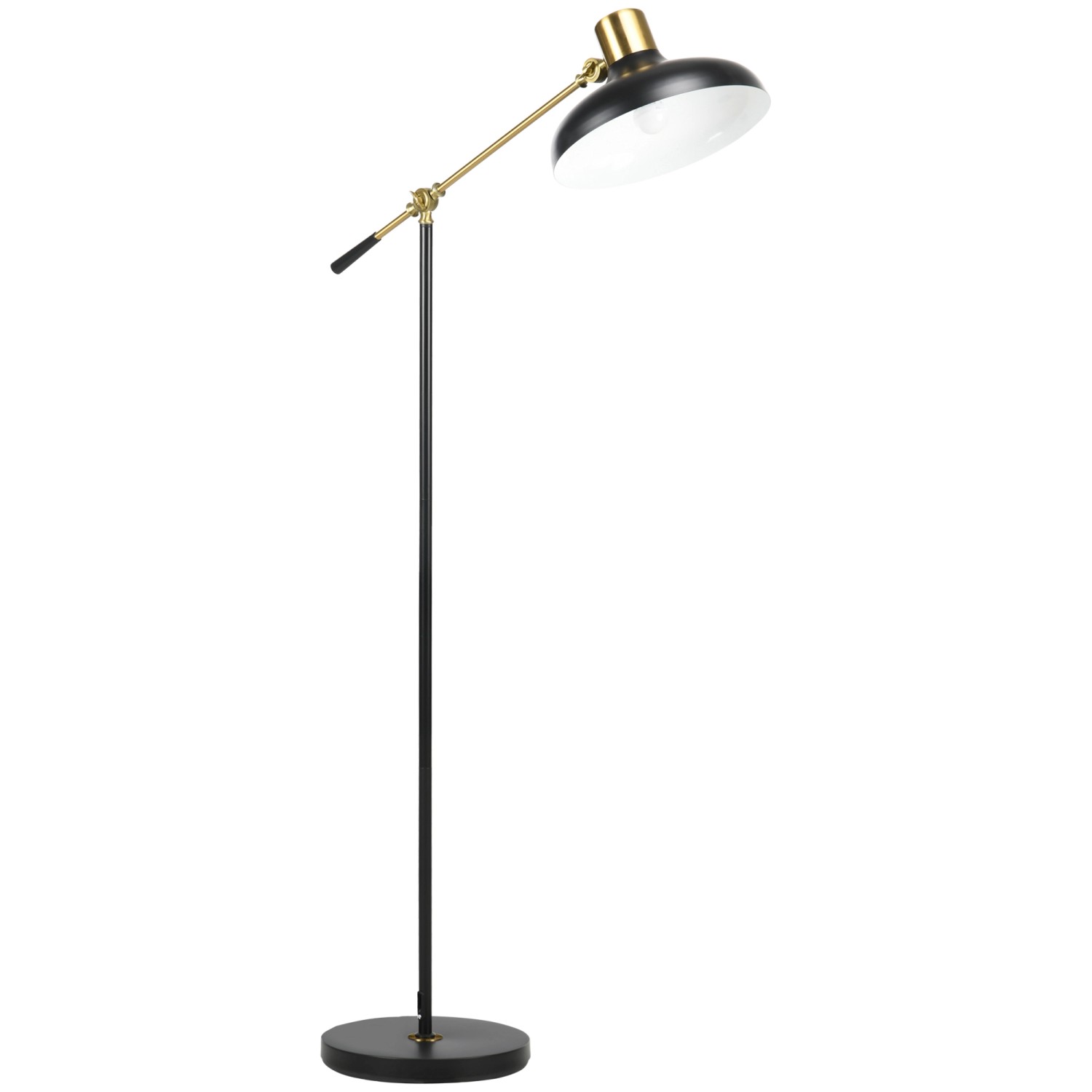 HOMCOM Stehlampe höhenverstellbare Bogenlampe 40 W schwenkbar Leselampe mit günstig online kaufen