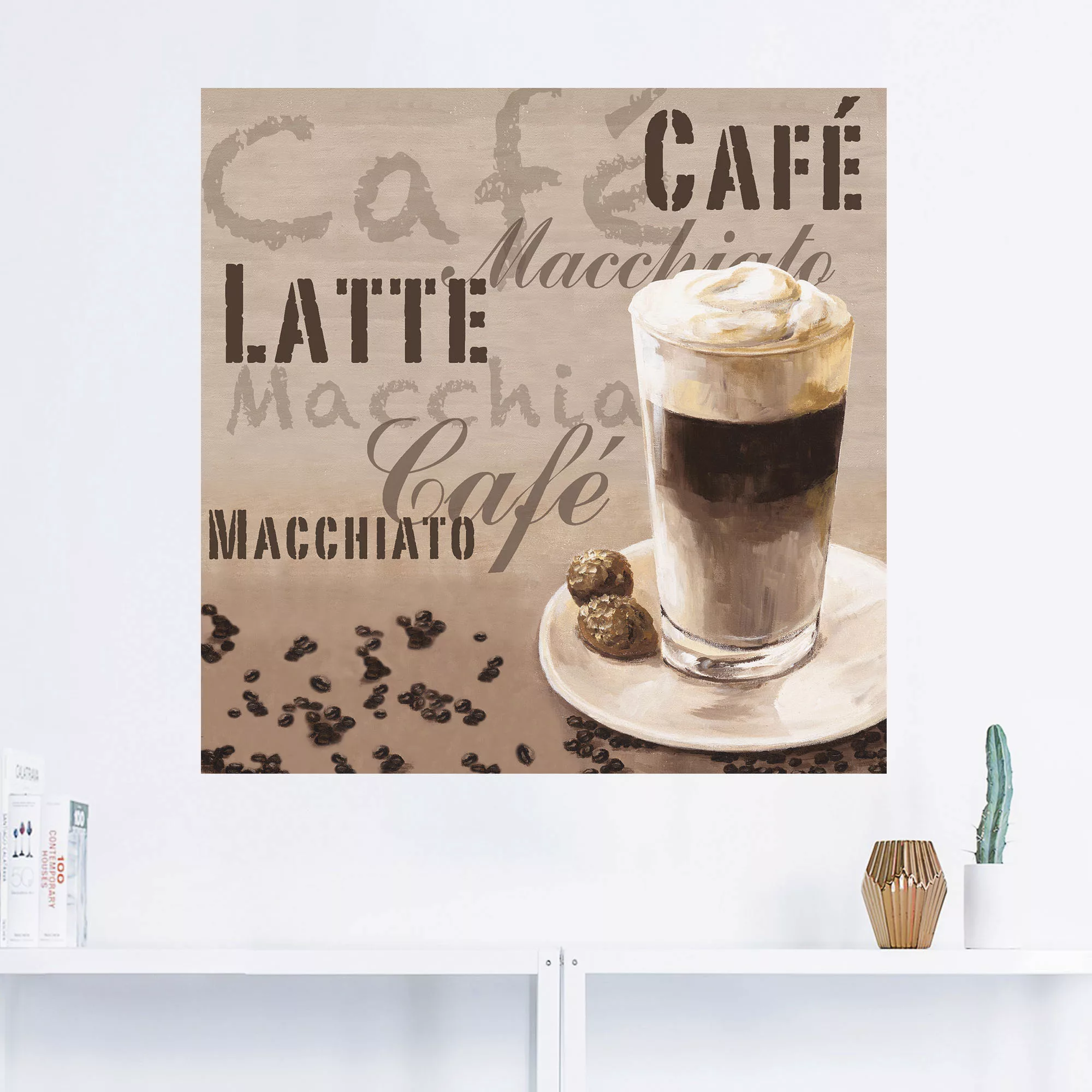 Artland Wandbild "Kaffee - Latte Macchiato", Getränke, (1 St.) günstig online kaufen