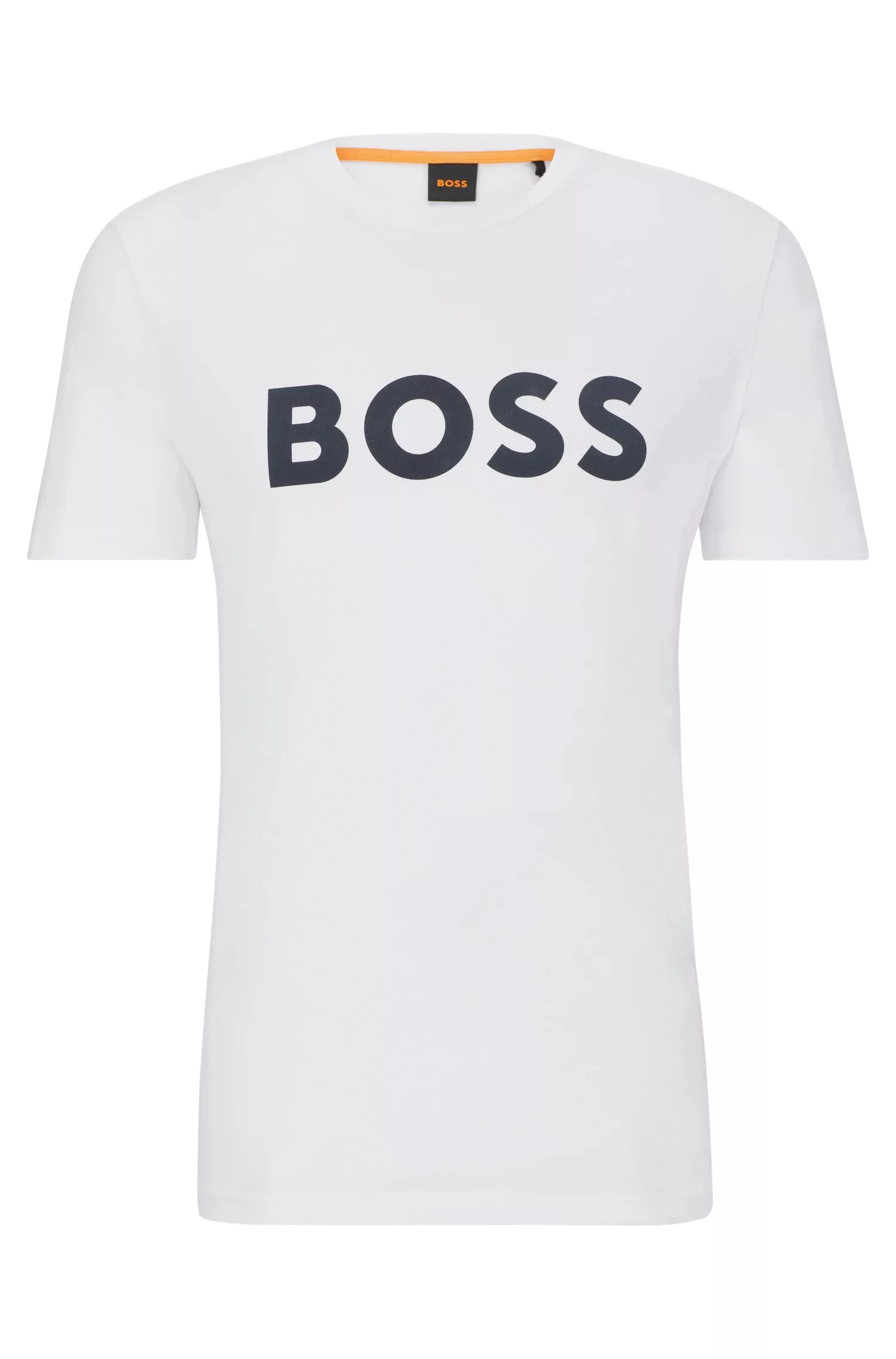 BOSS ORANGE T-Shirt Thinking 1 10246016 01 mit großem BOSS Druck auf der Br günstig online kaufen